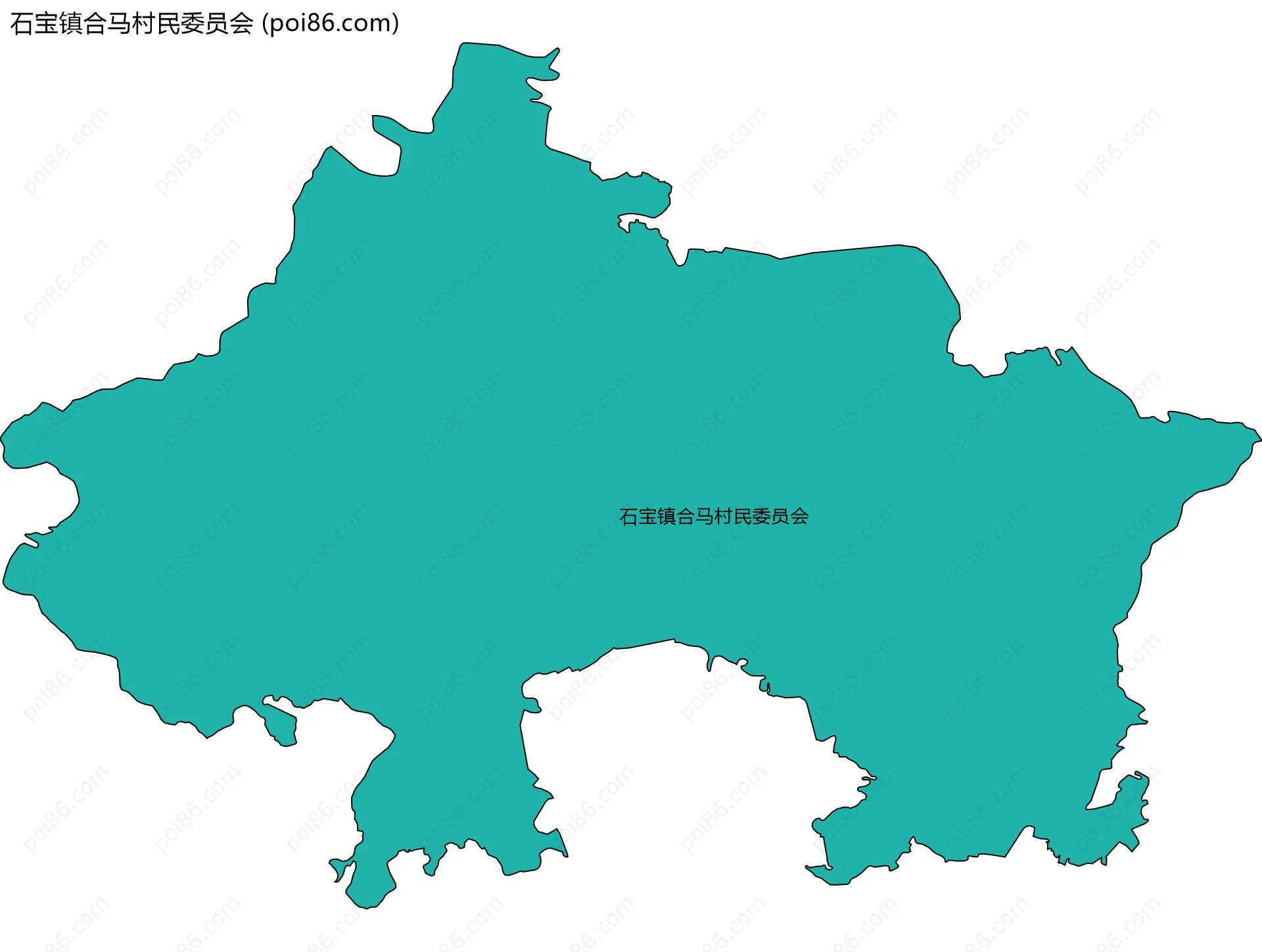 石宝镇合马村民委员会边界地图