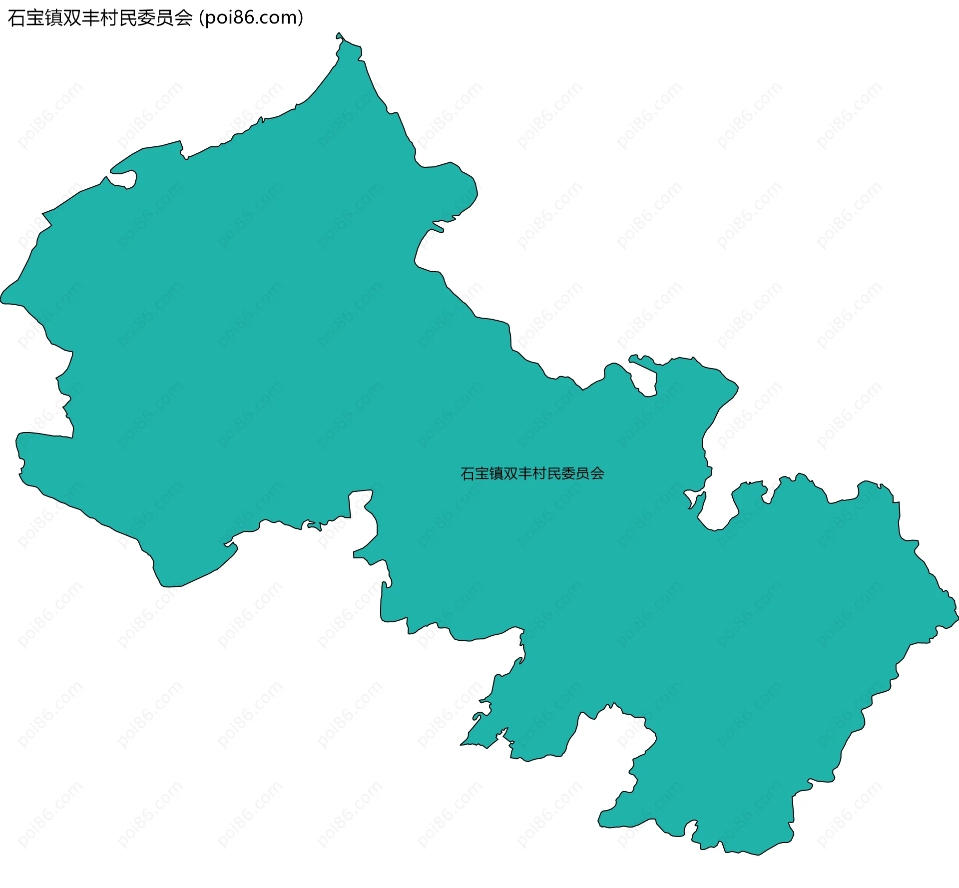 石宝镇双丰村民委员会边界地图