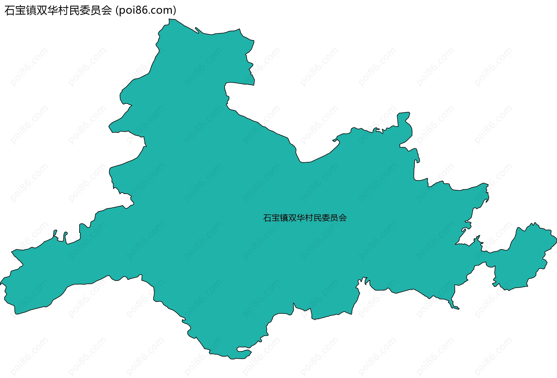 石宝镇双华村民委员会边界地图