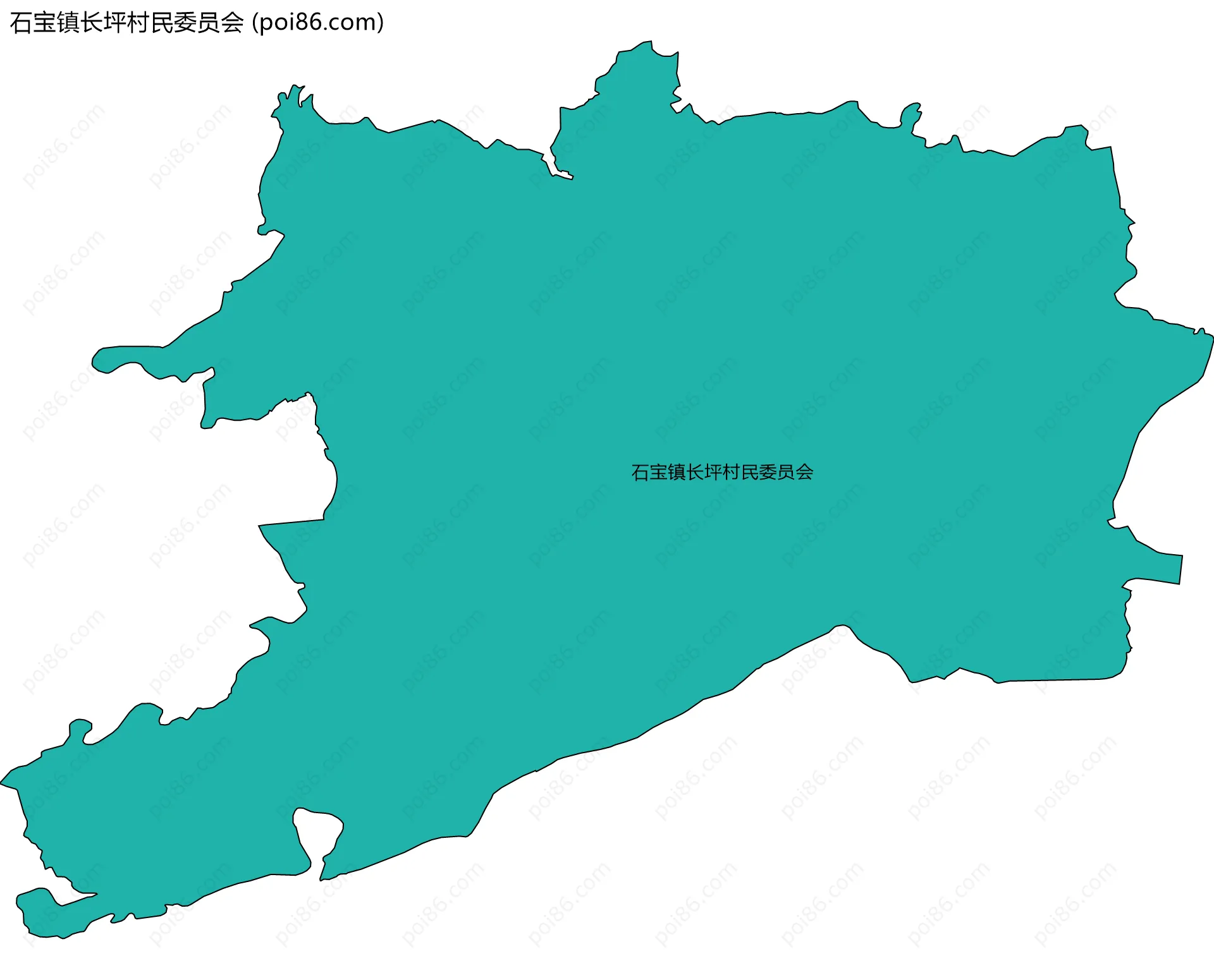 石宝镇长坪村民委员会边界地图
