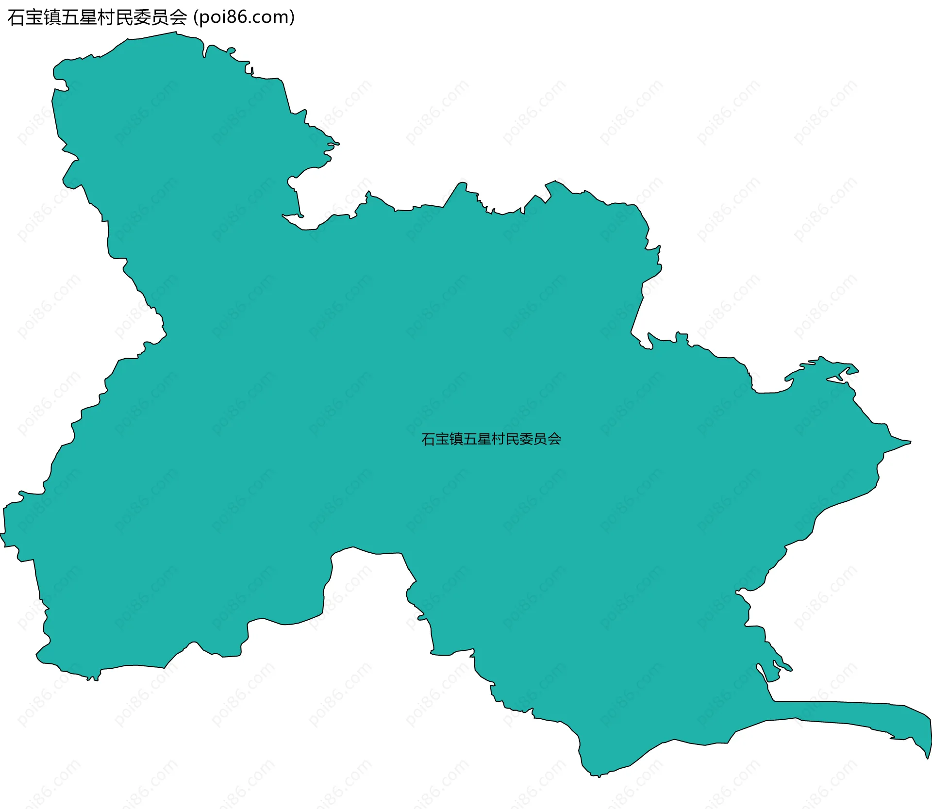 石宝镇五星村民委员会边界地图