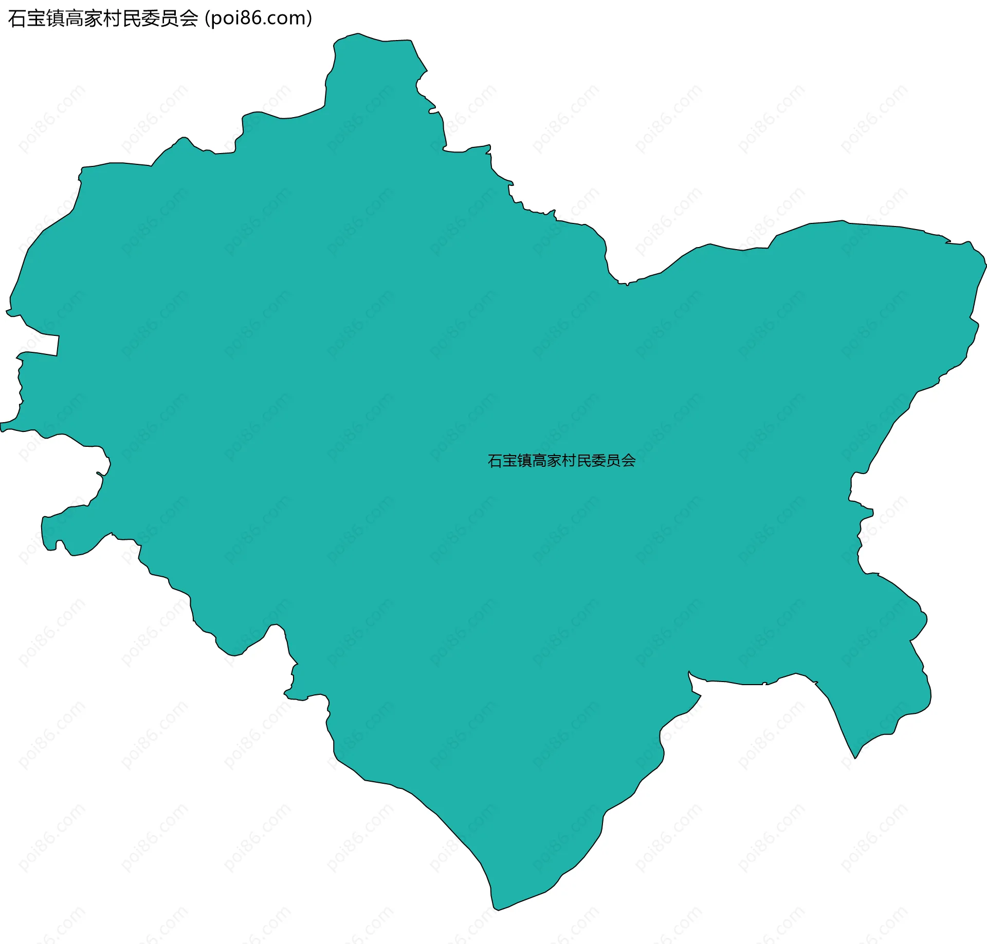 石宝镇高家村民委员会边界地图