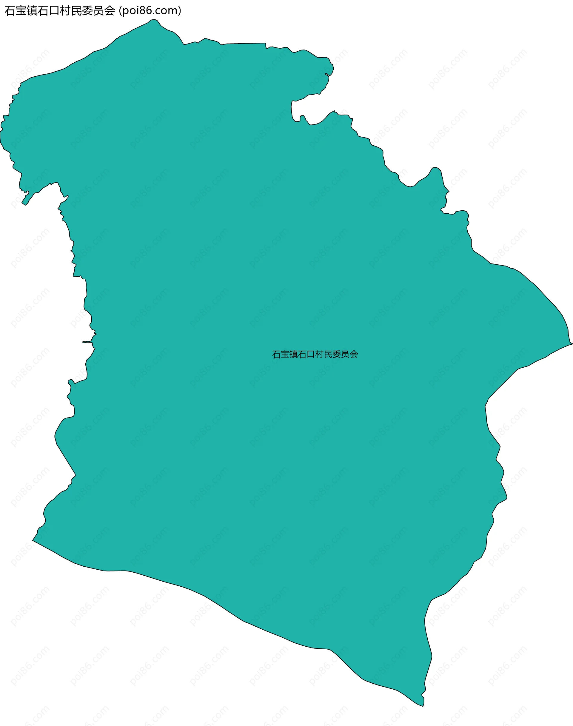 石宝镇石口村民委员会边界地图