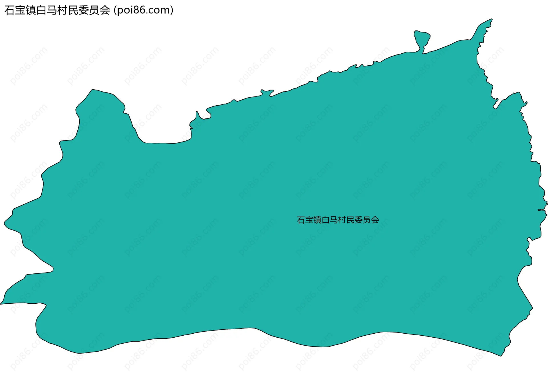 石宝镇白马村民委员会边界地图