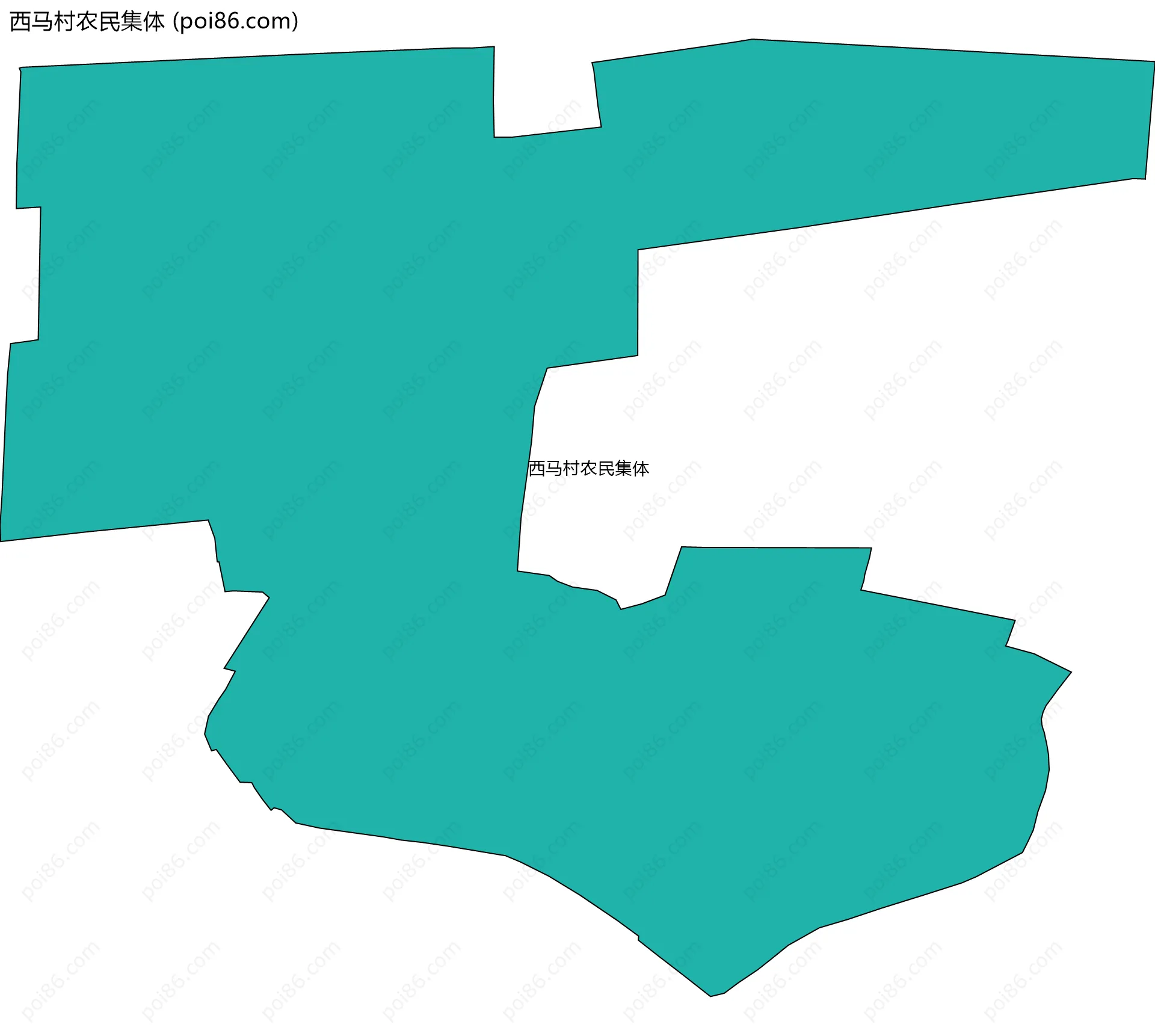 西马村农民集体边界地图