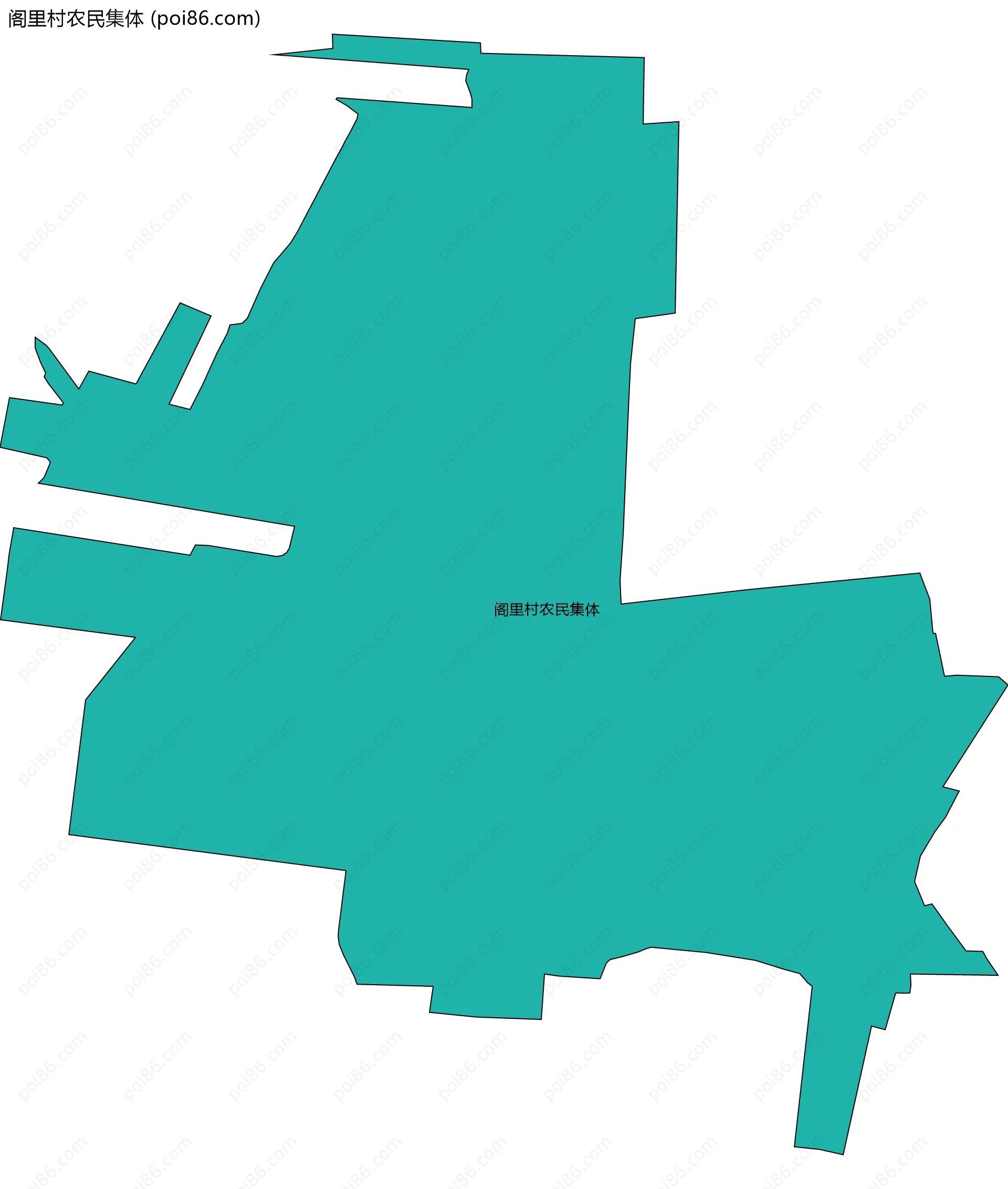 阁里村农民集体边界地图