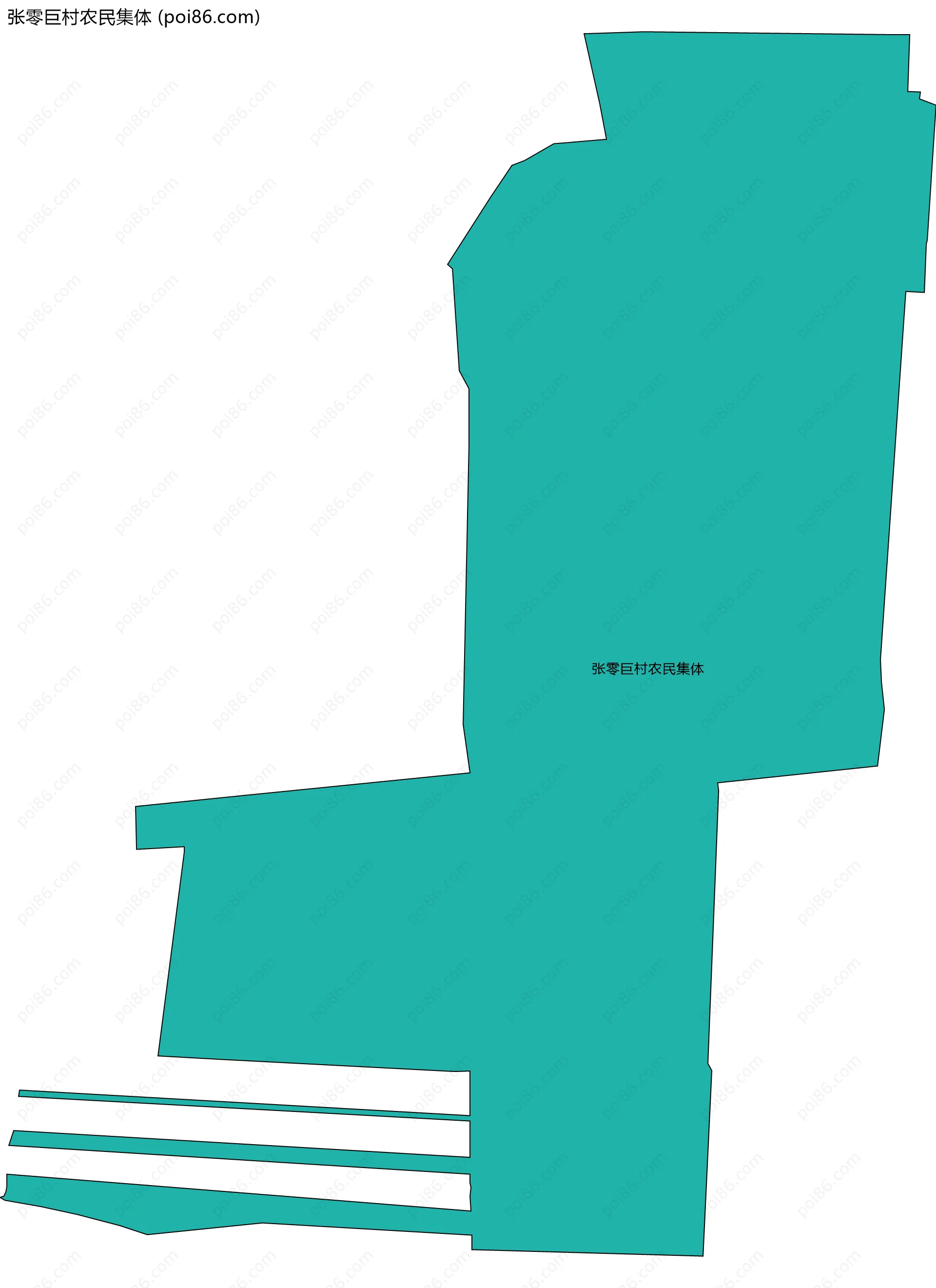 张零巨村农民集体边界地图