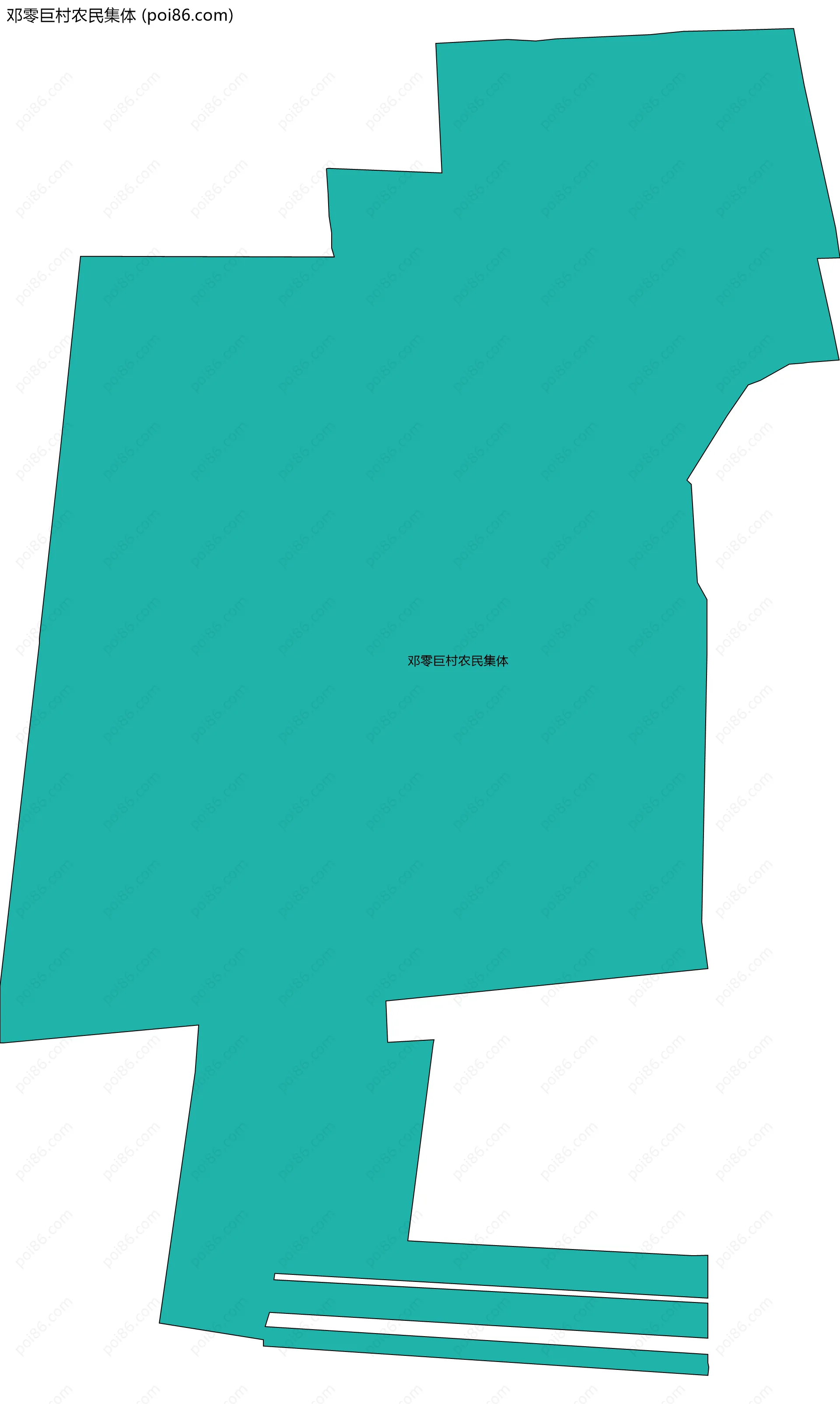 邓零巨村农民集体边界地图