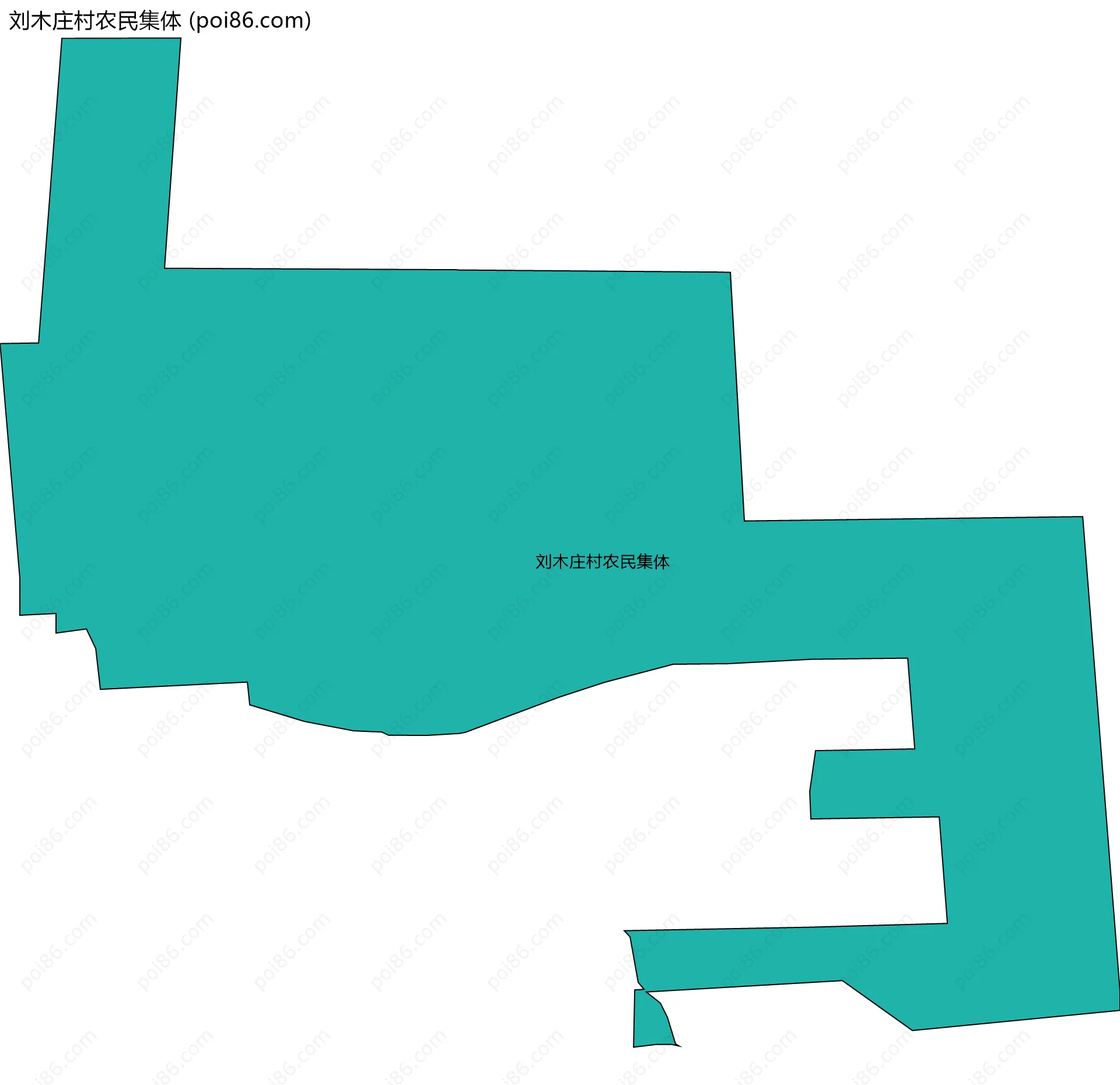 刘木庄村农民集体边界地图