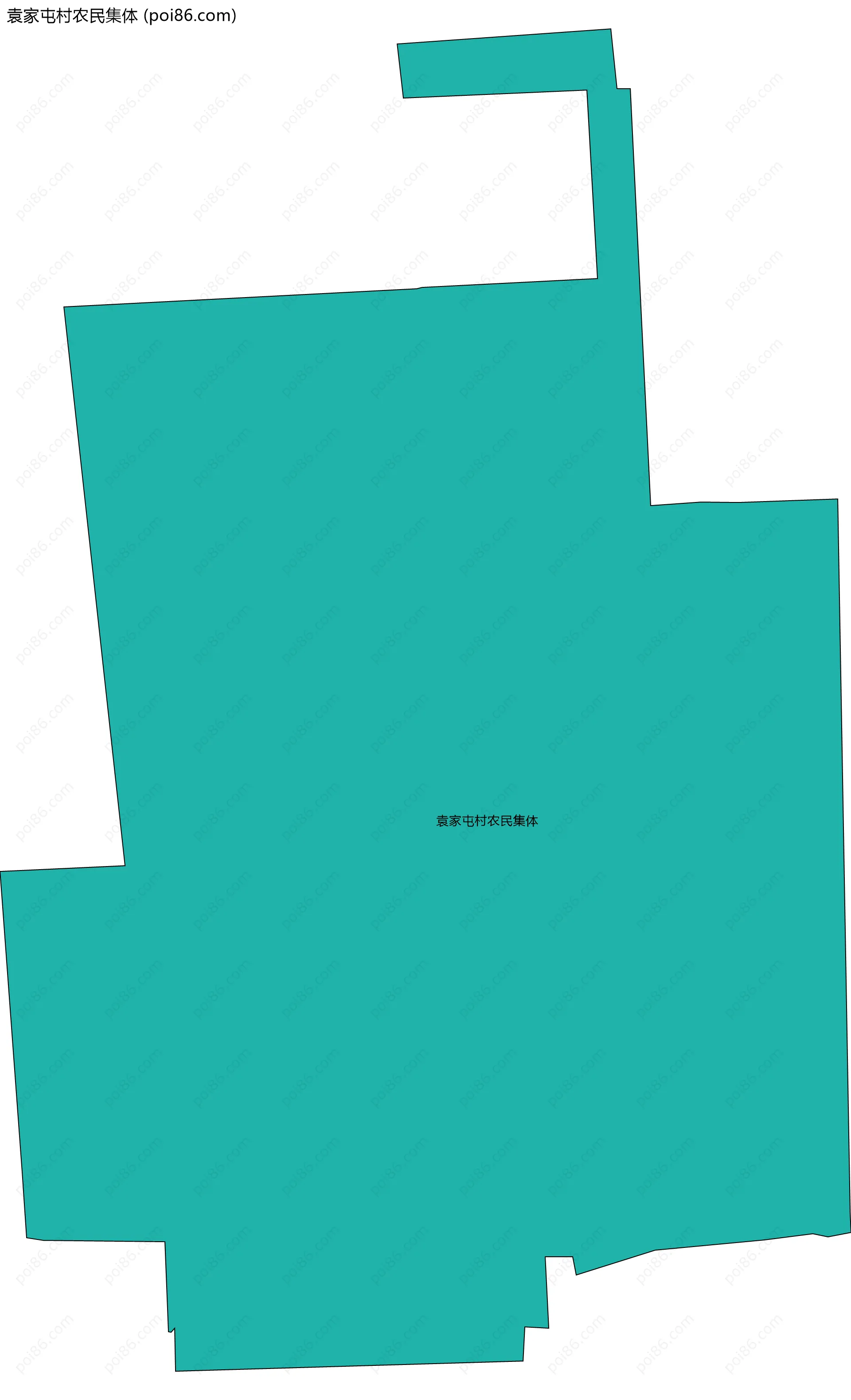 袁家屯村农民集体边界地图