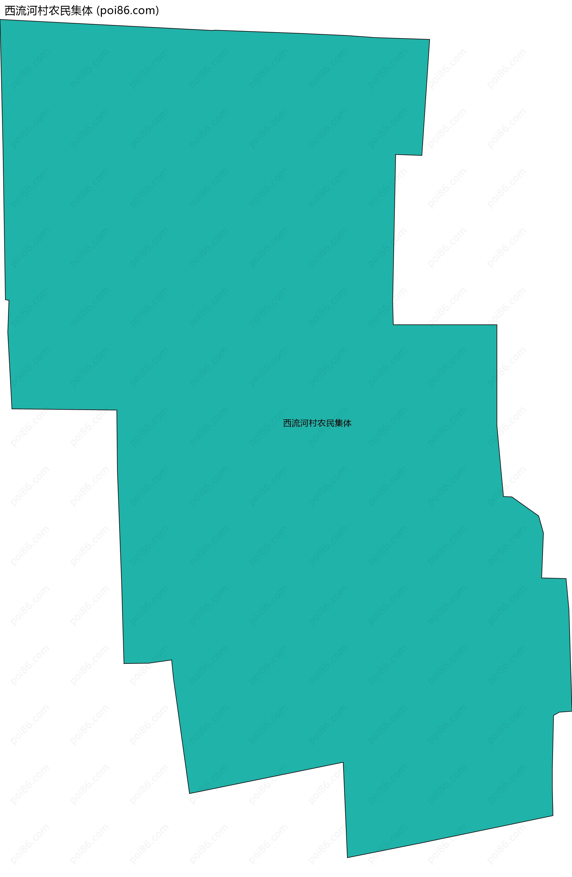 西流河村农民集体边界地图