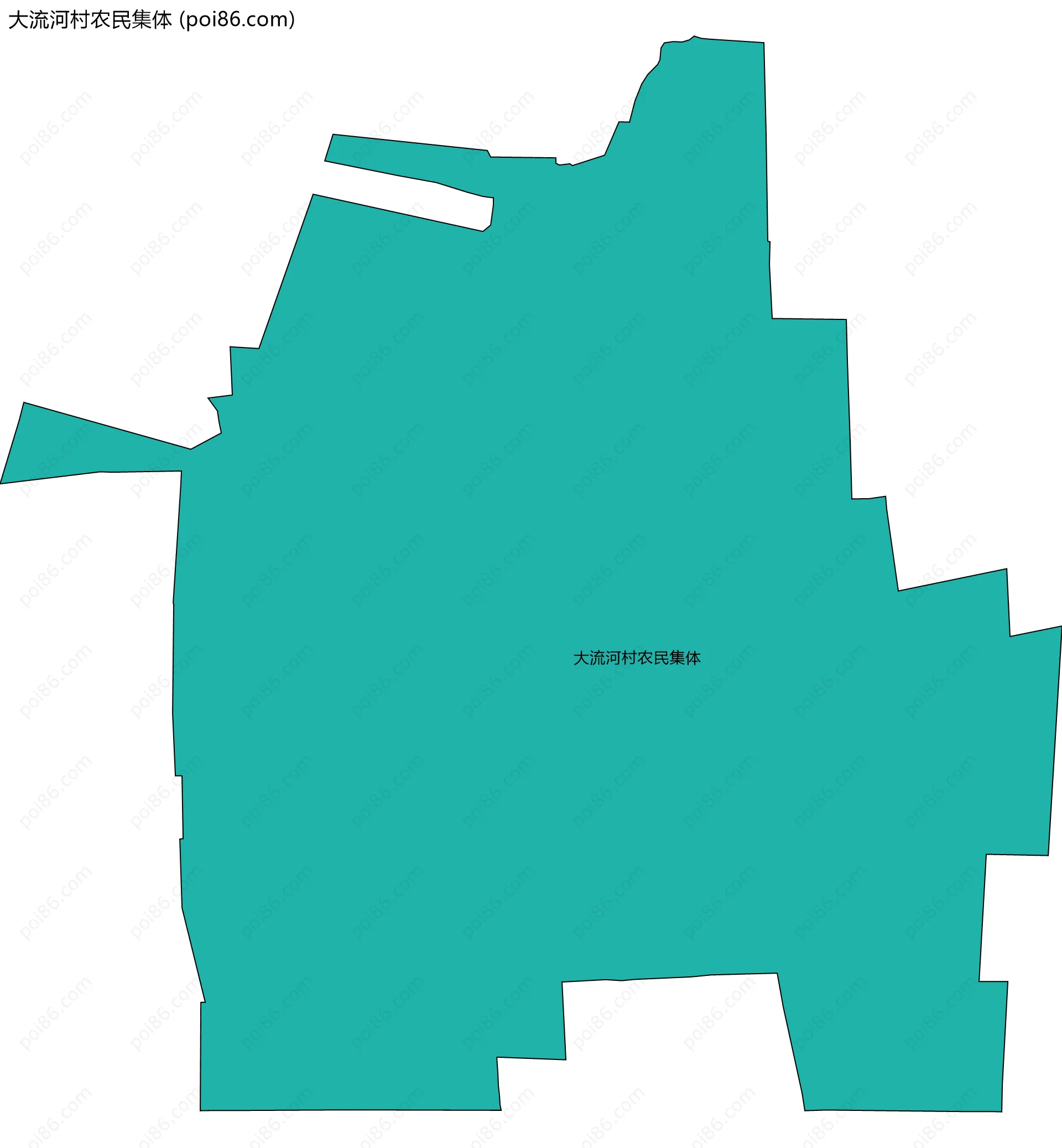 大流河村农民集体边界地图