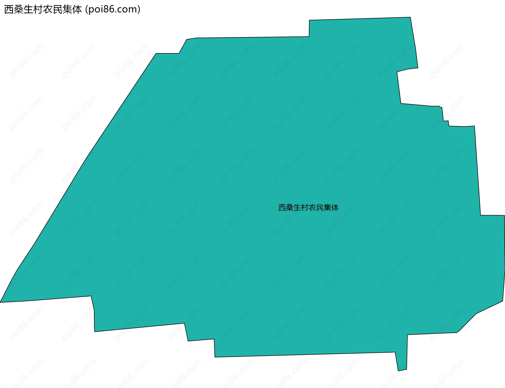 西桑生村农民集体边界地图