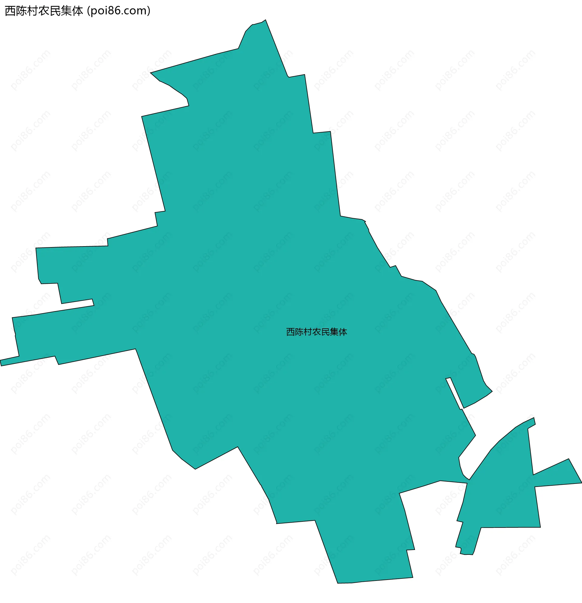 西陈村农民集体边界地图