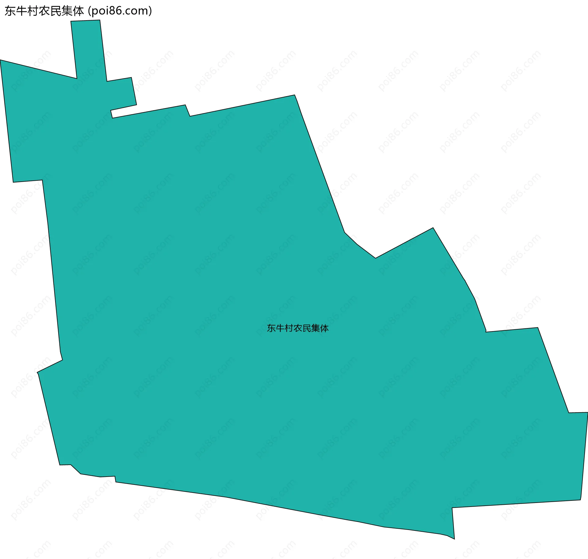 东牛村农民集体边界地图