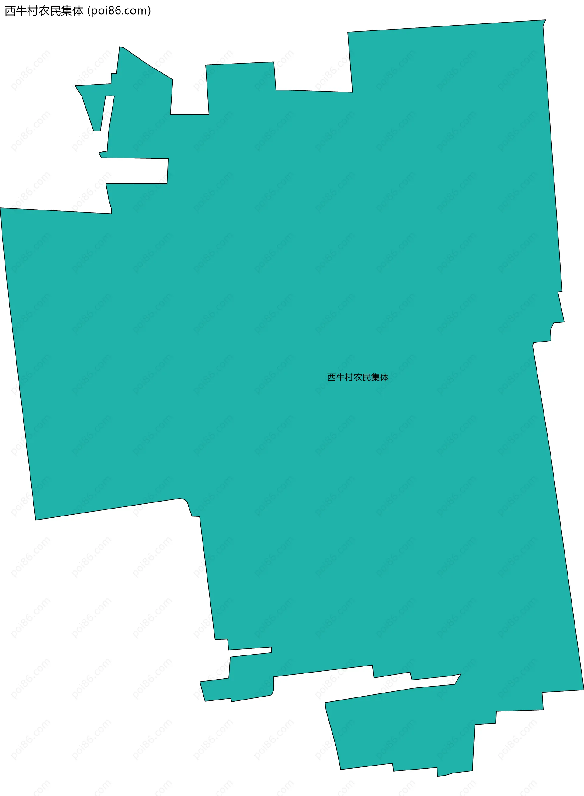 西牛村农民集体边界地图