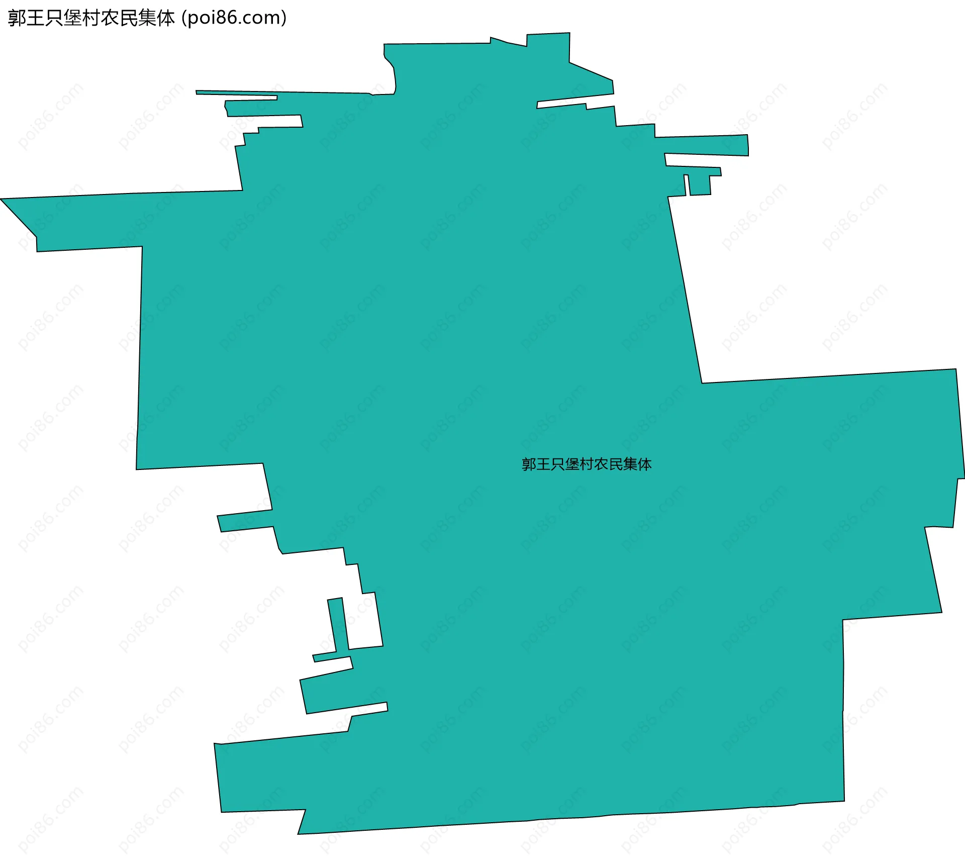 郭王只堡村农民集体边界地图