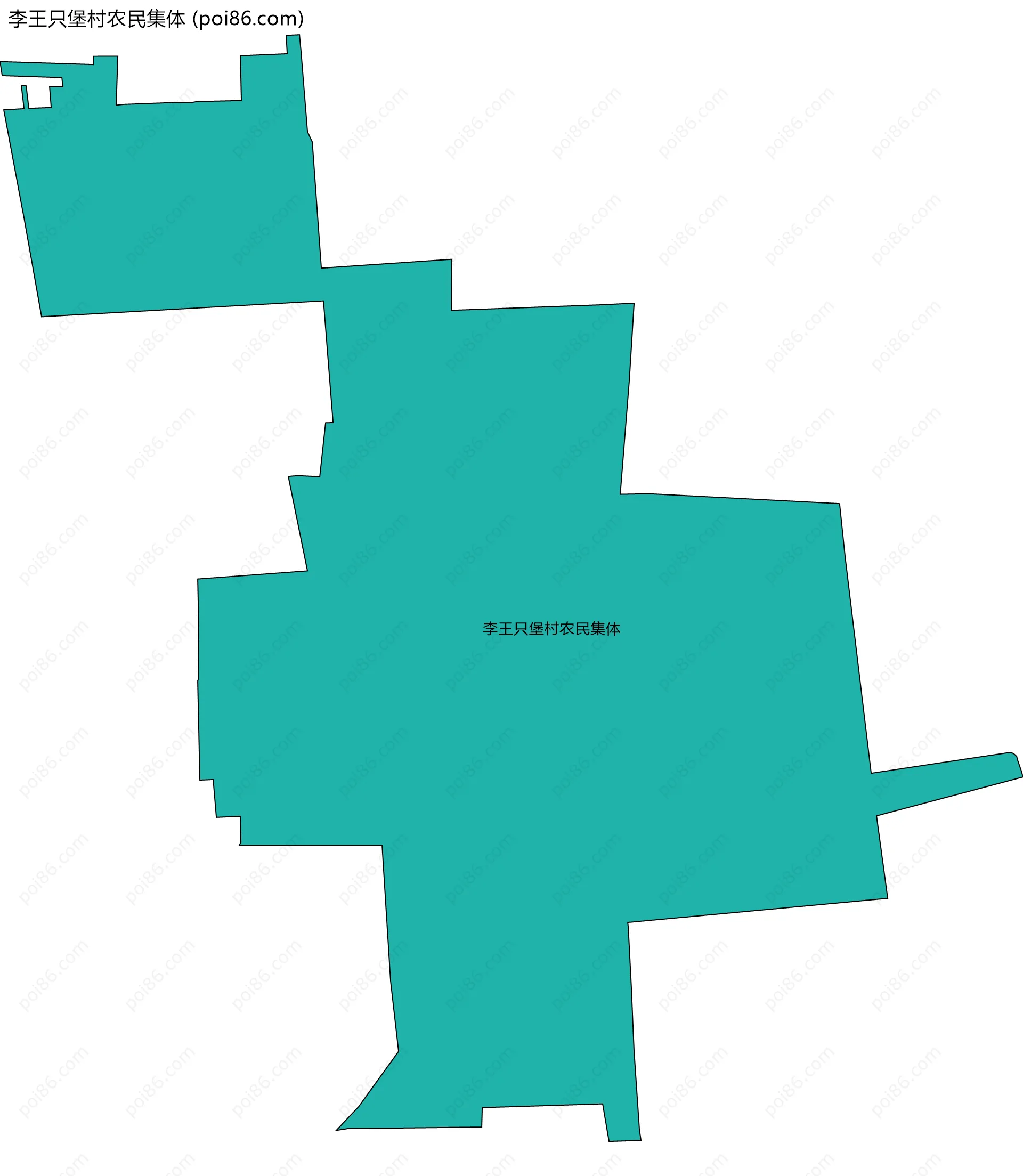 李王只堡村农民集体边界地图