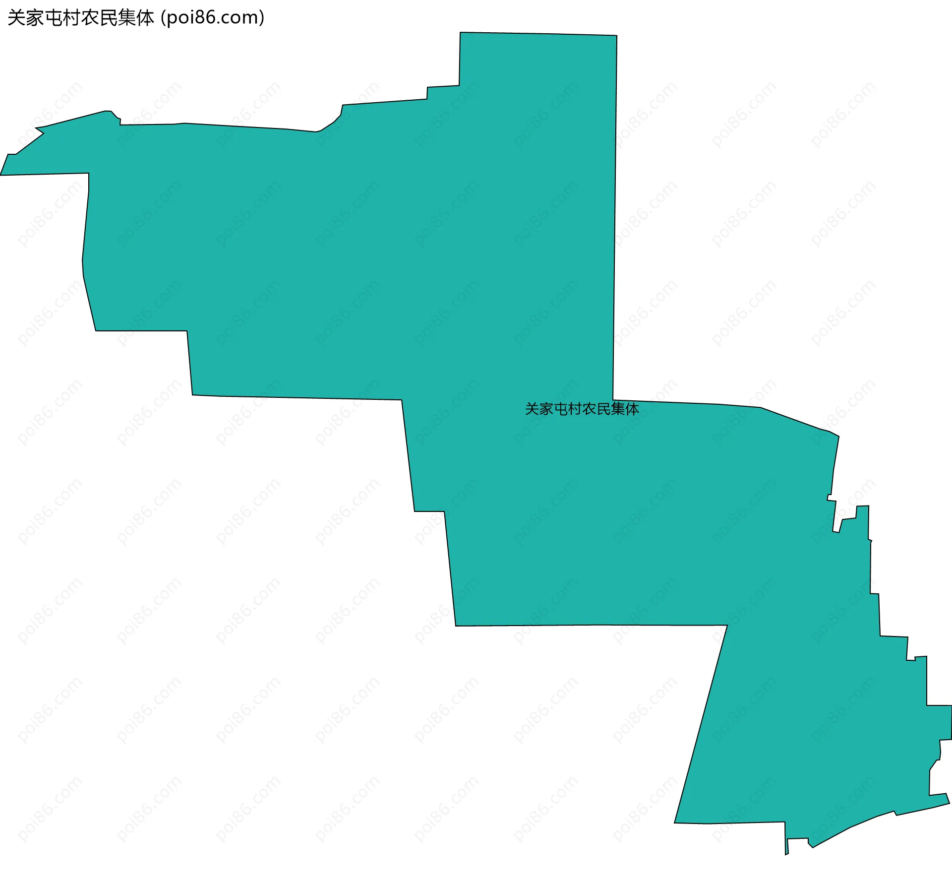 关家屯村农民集体边界地图