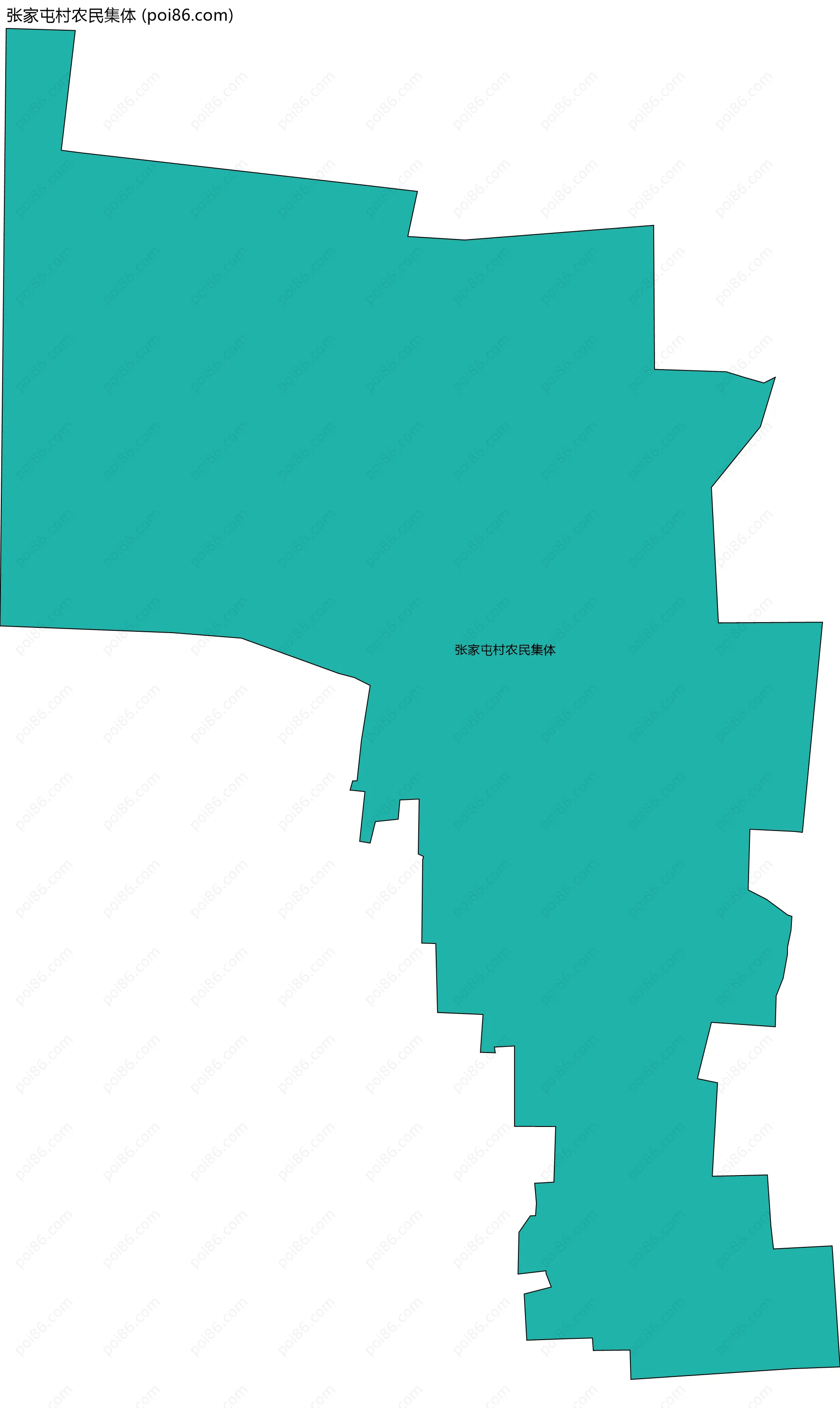 张家屯村农民集体边界地图