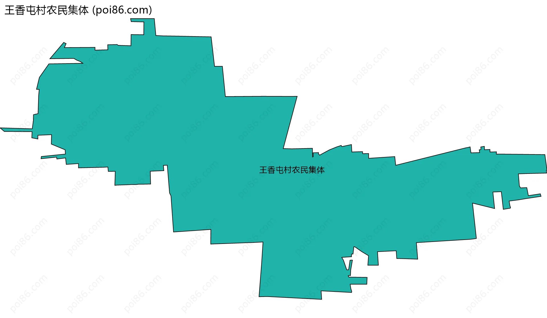 王香屯村农民集体边界地图