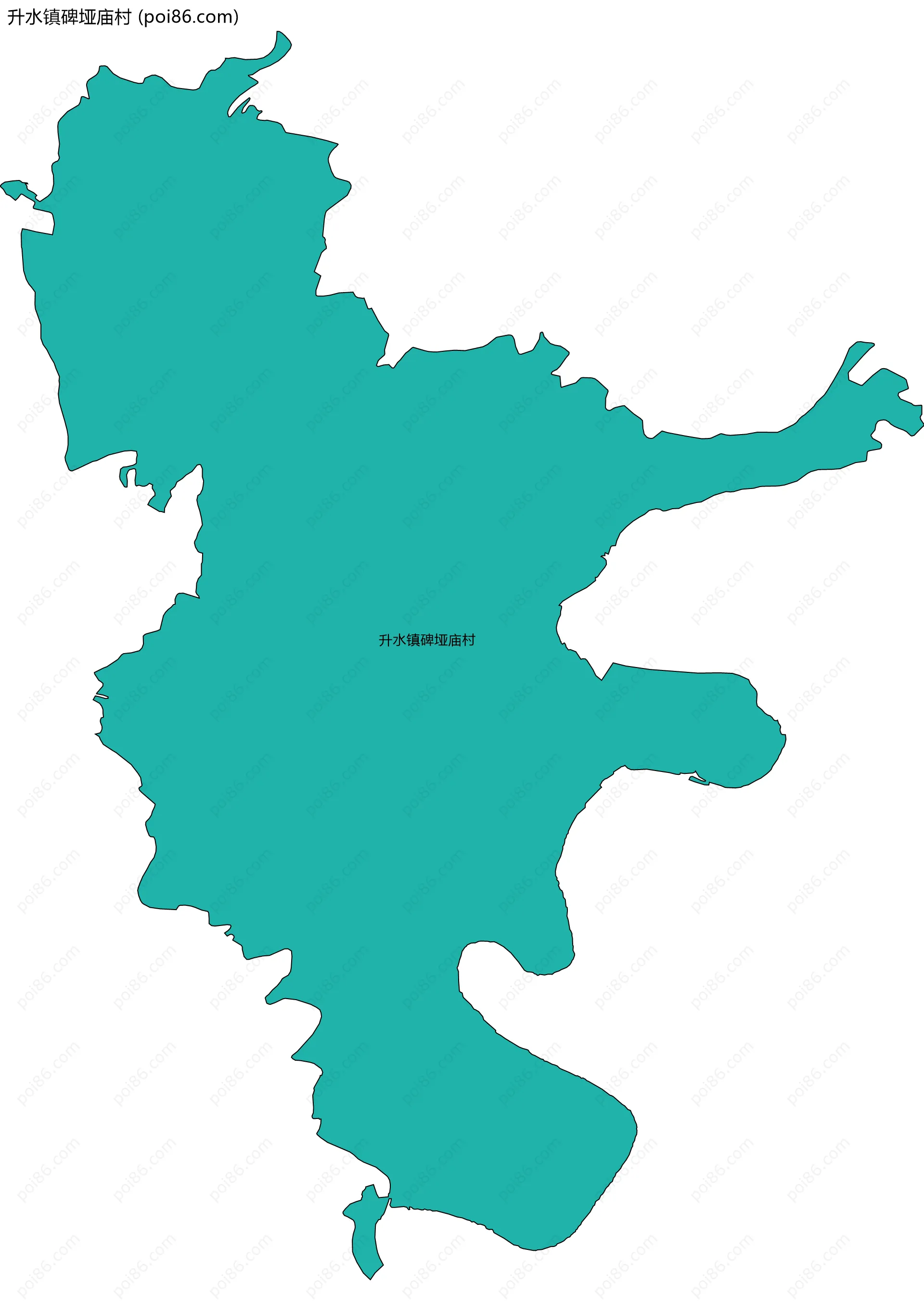 升水镇碑垭庙村边界地图