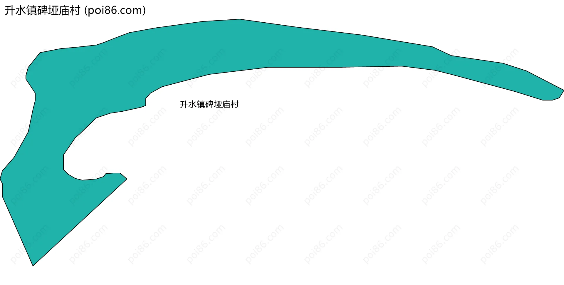 升水镇碑垭庙村边界地图