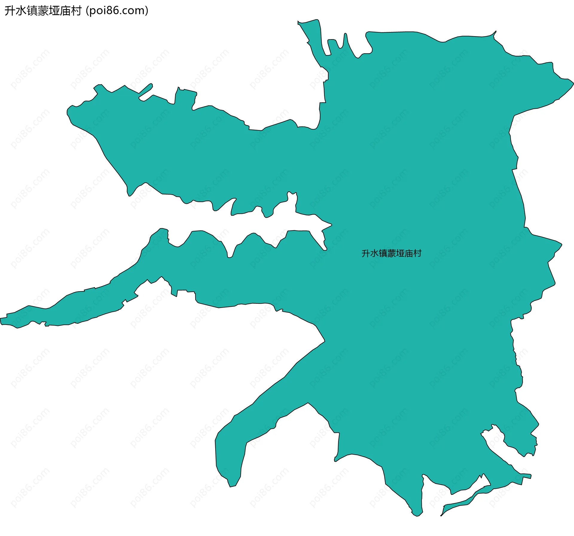 升水镇蒙垭庙村边界地图