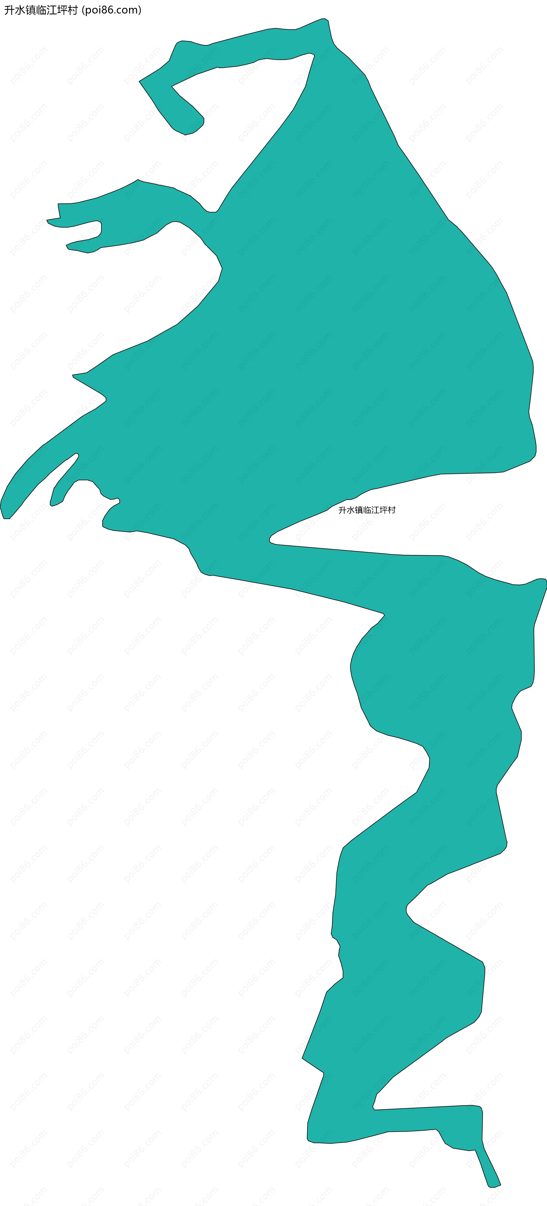 升水镇临江坪村边界地图