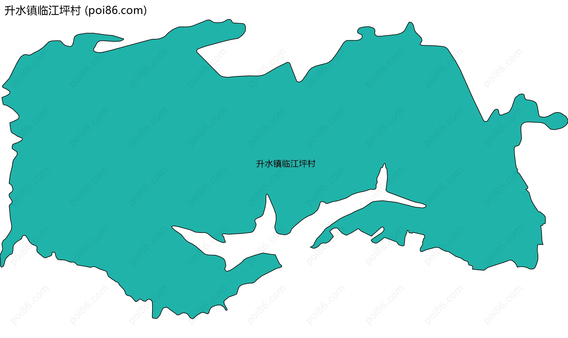 升水镇临江坪村边界地图