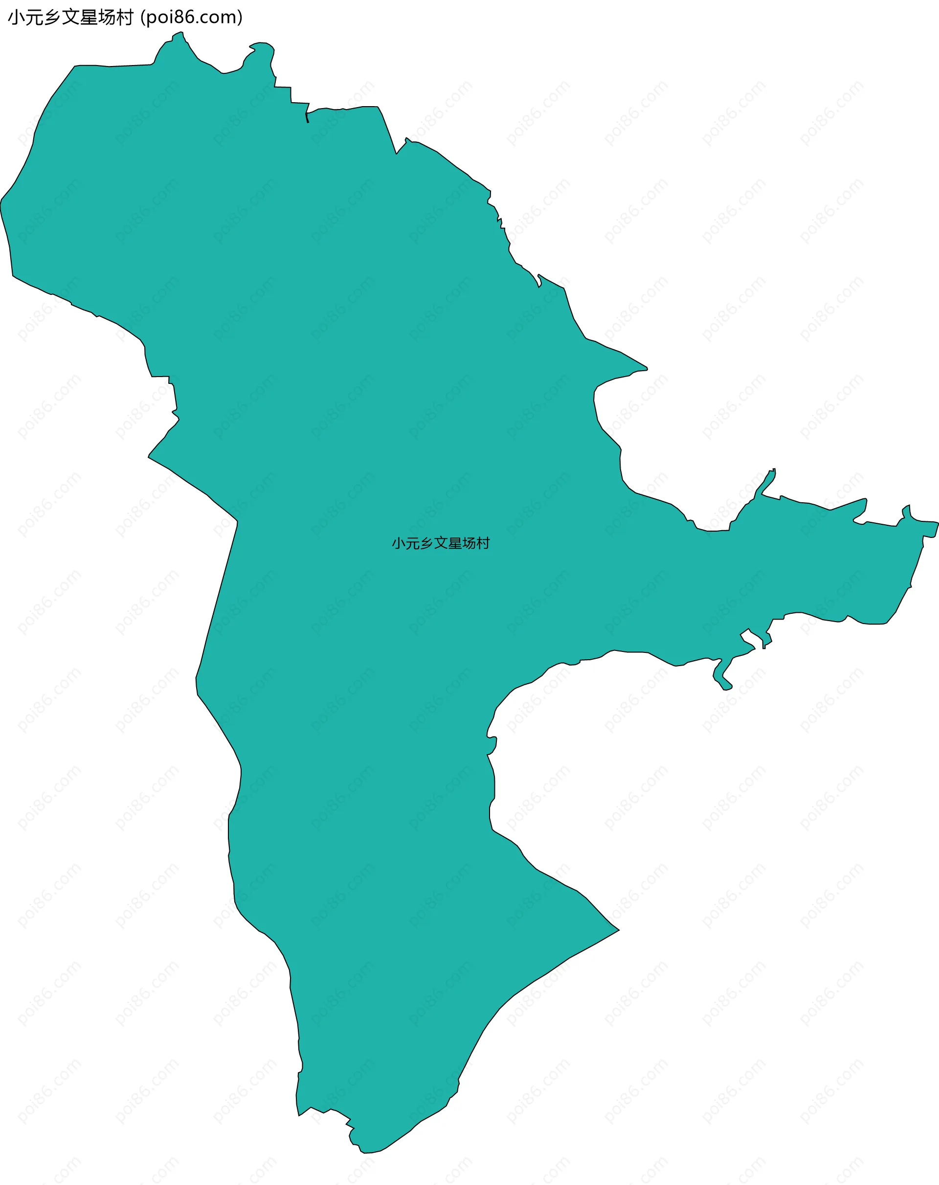 小元乡文星场村边界地图