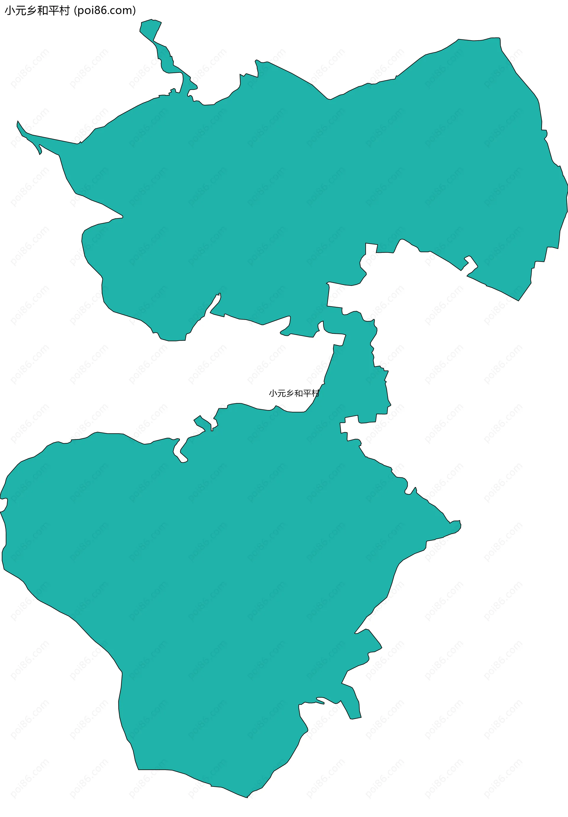 小元乡和平村边界地图