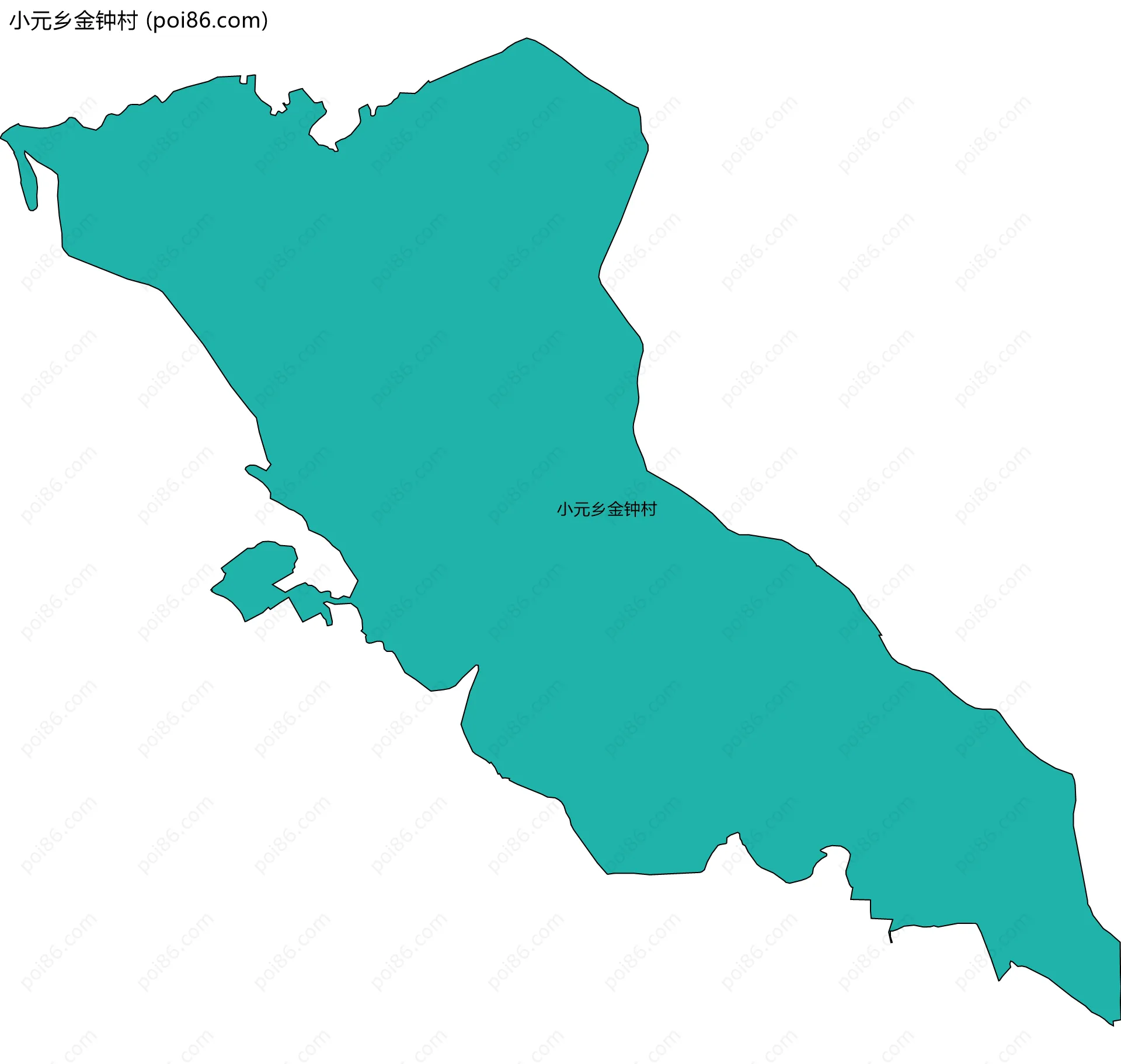 小元乡金钟村边界地图