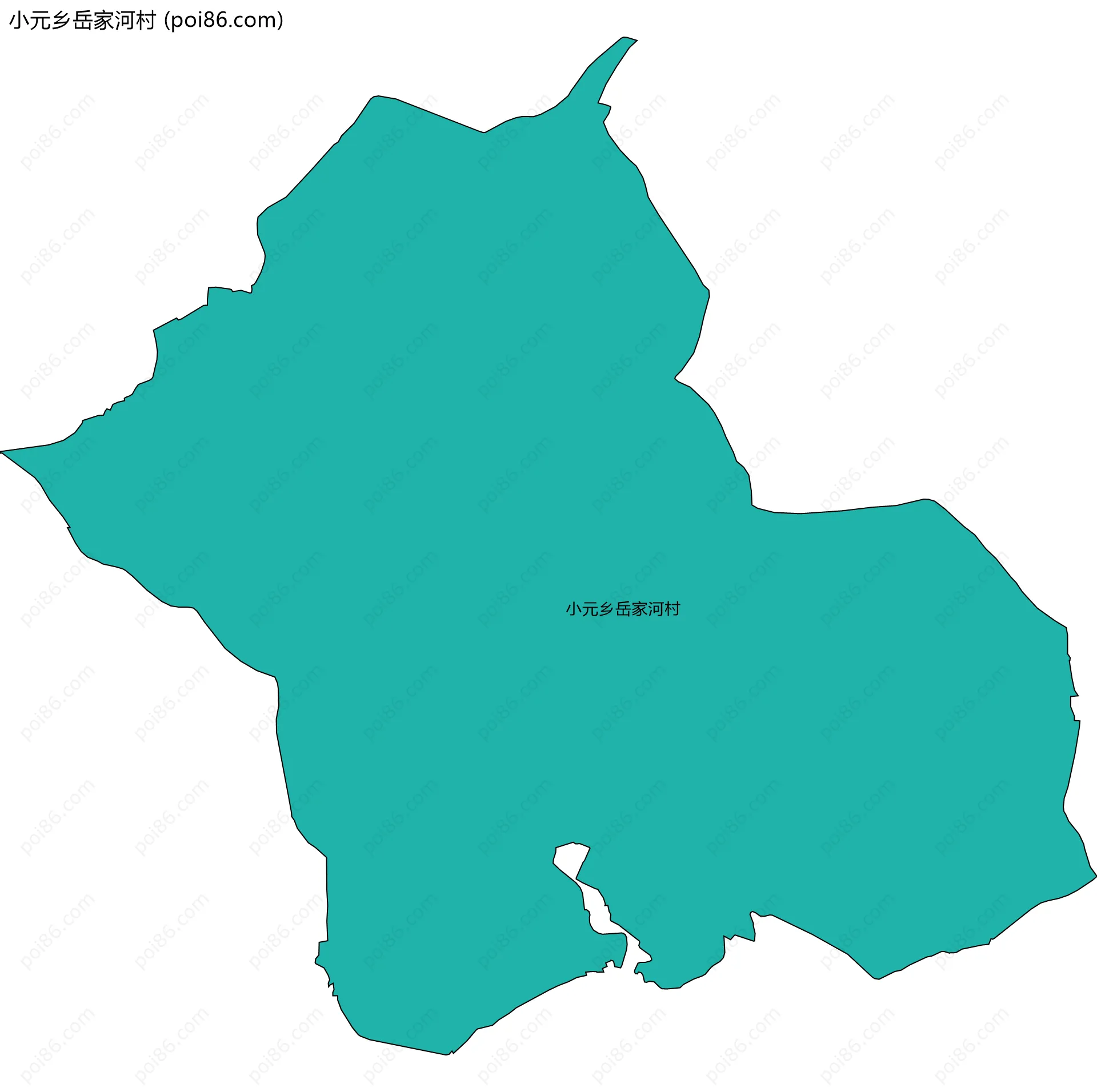 小元乡岳家河村边界地图