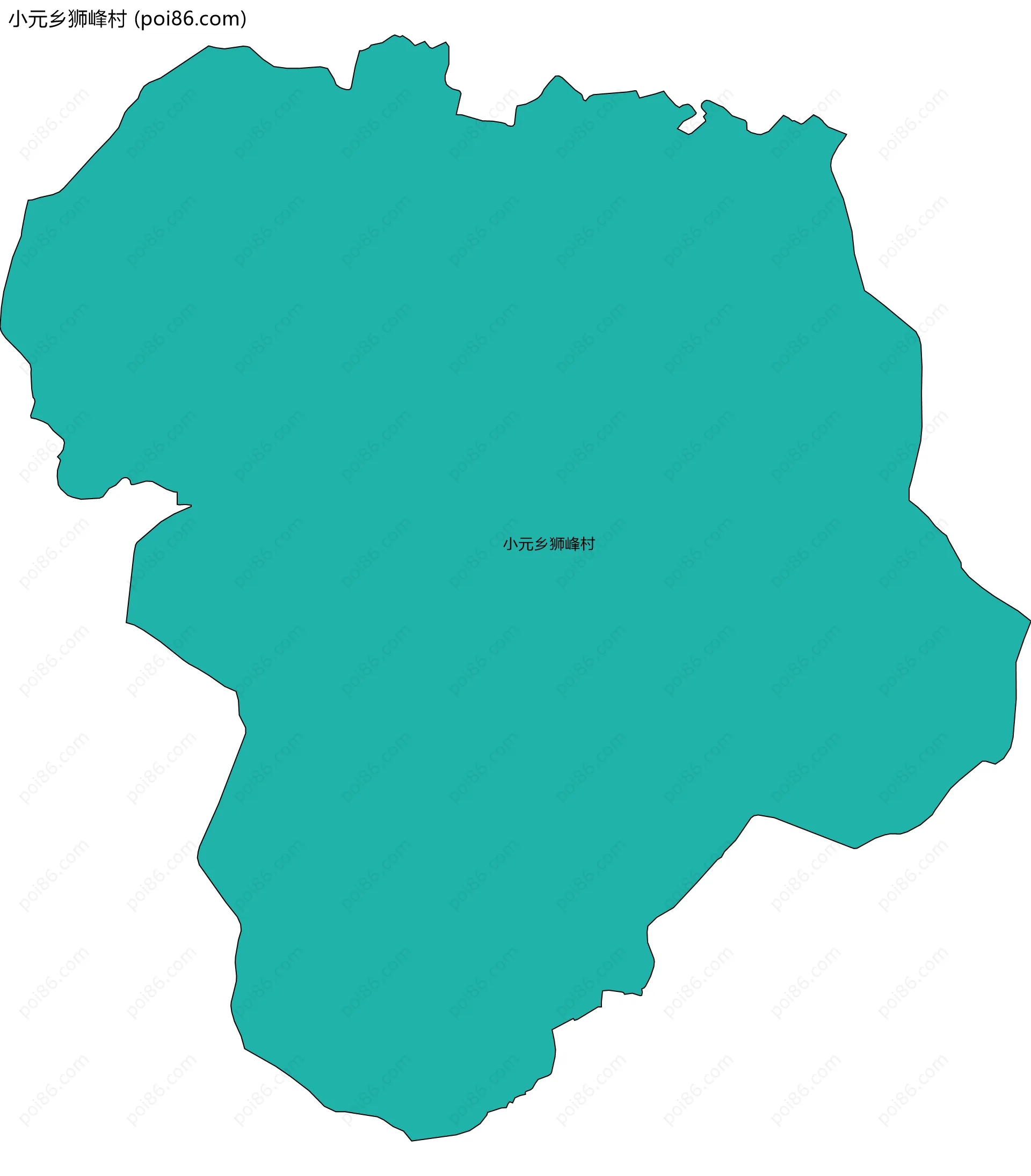 小元乡狮峰村边界地图