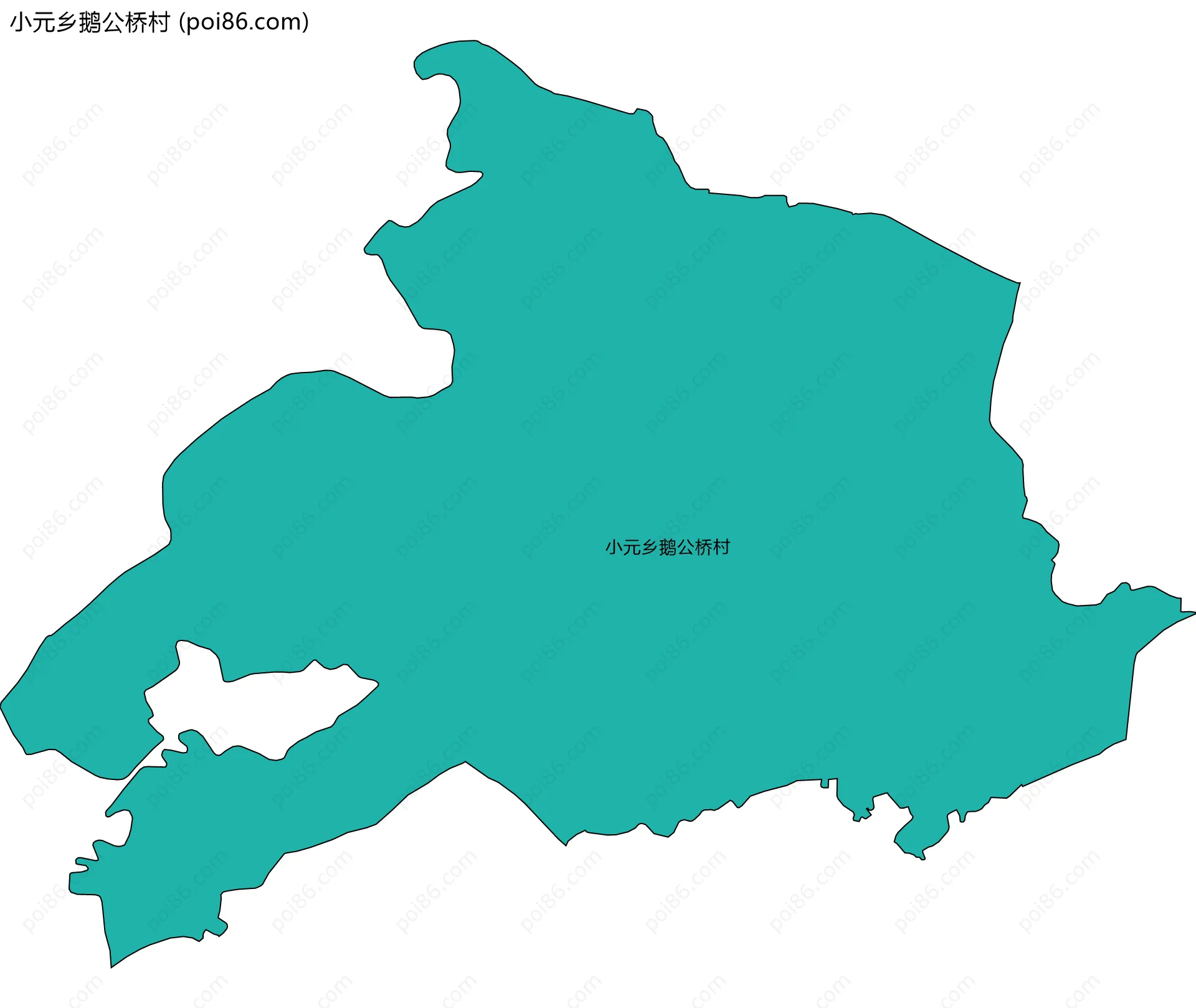 小元乡鹅公桥村边界地图