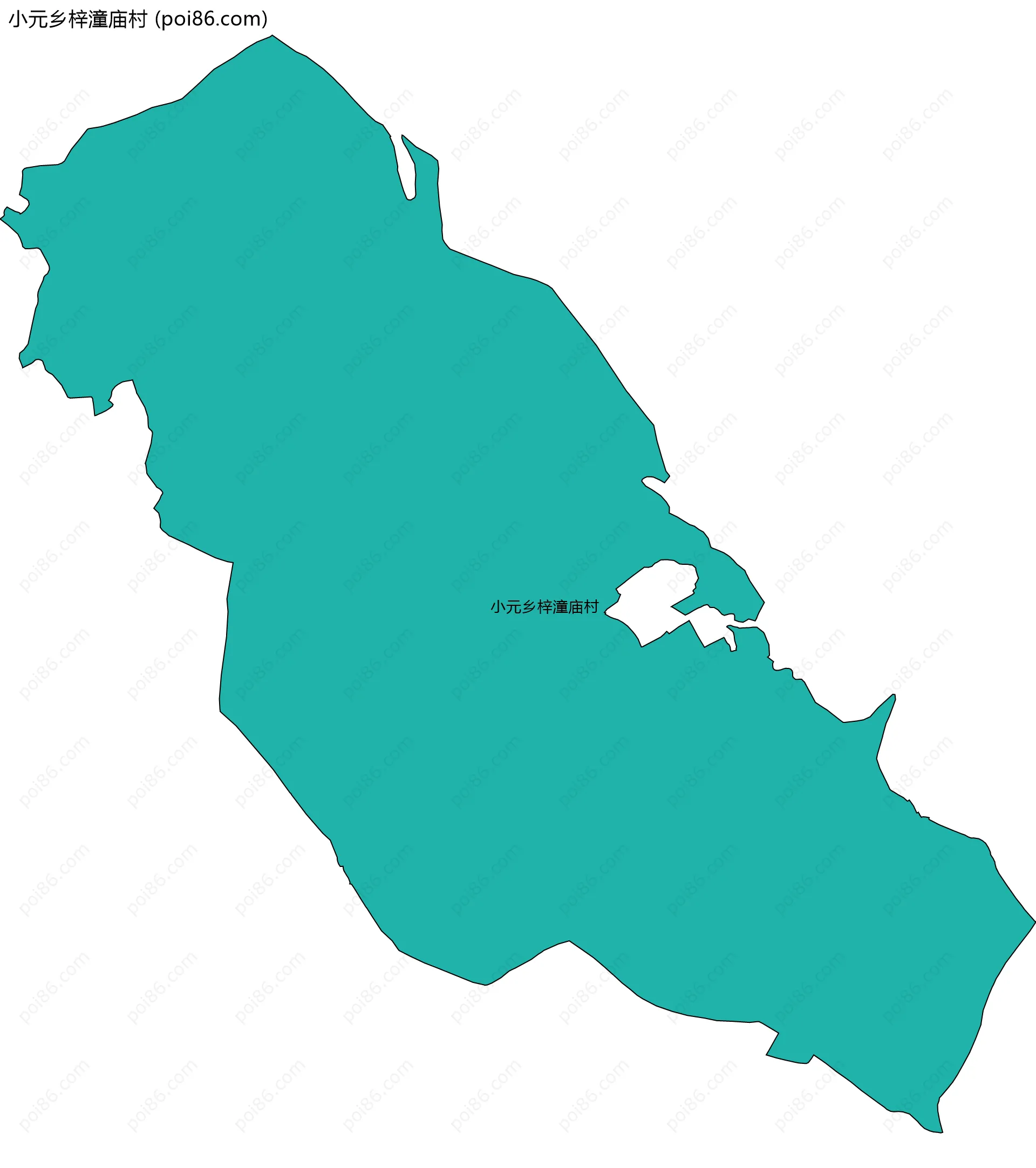 小元乡梓潼庙村边界地图