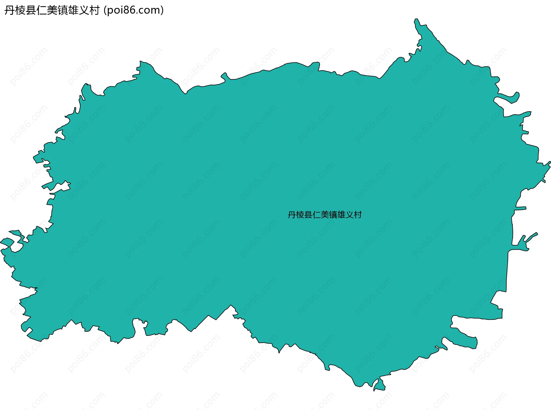 丹棱县仁美镇雄义村边界地图