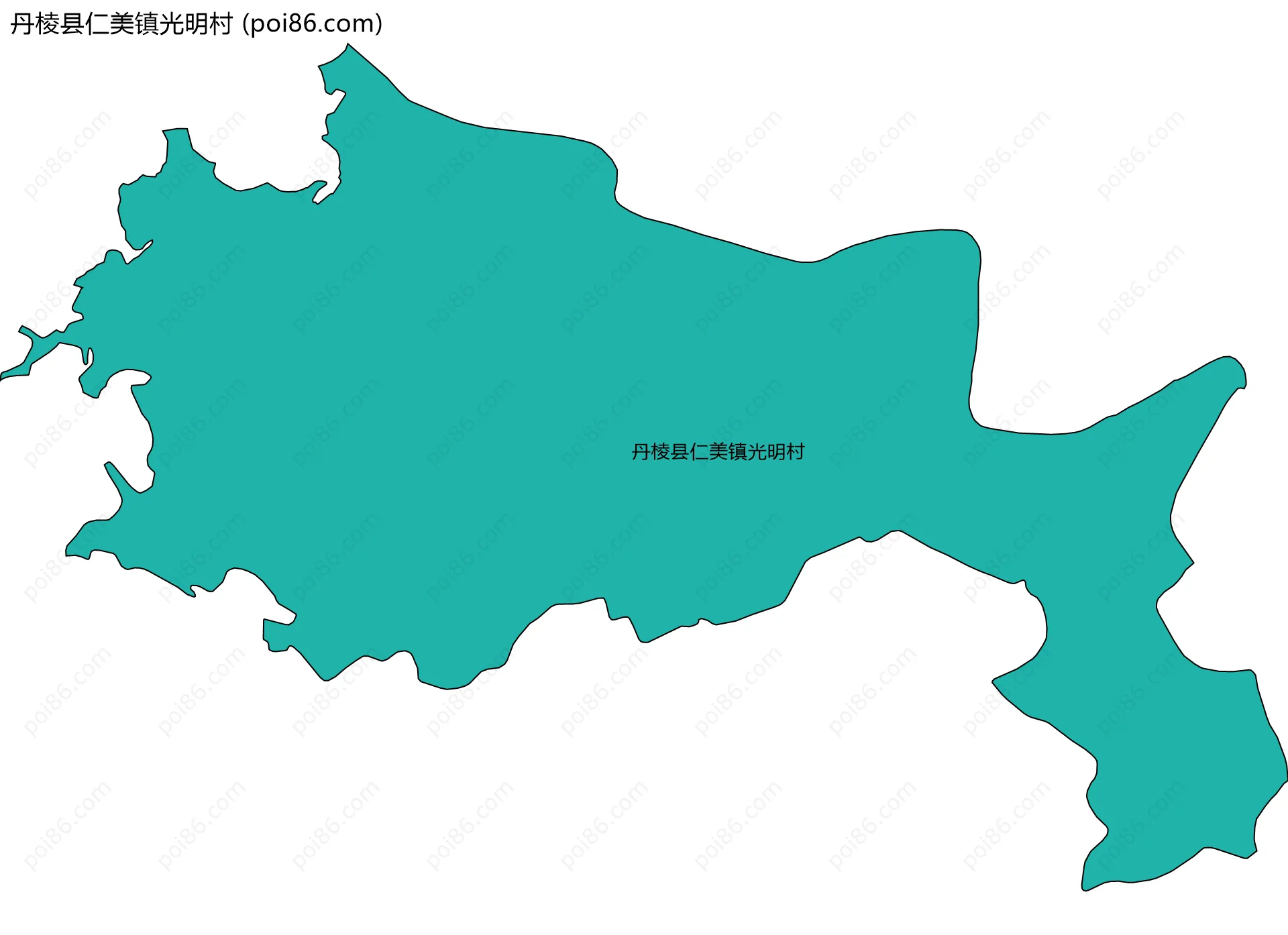 丹棱县仁美镇光明村边界地图