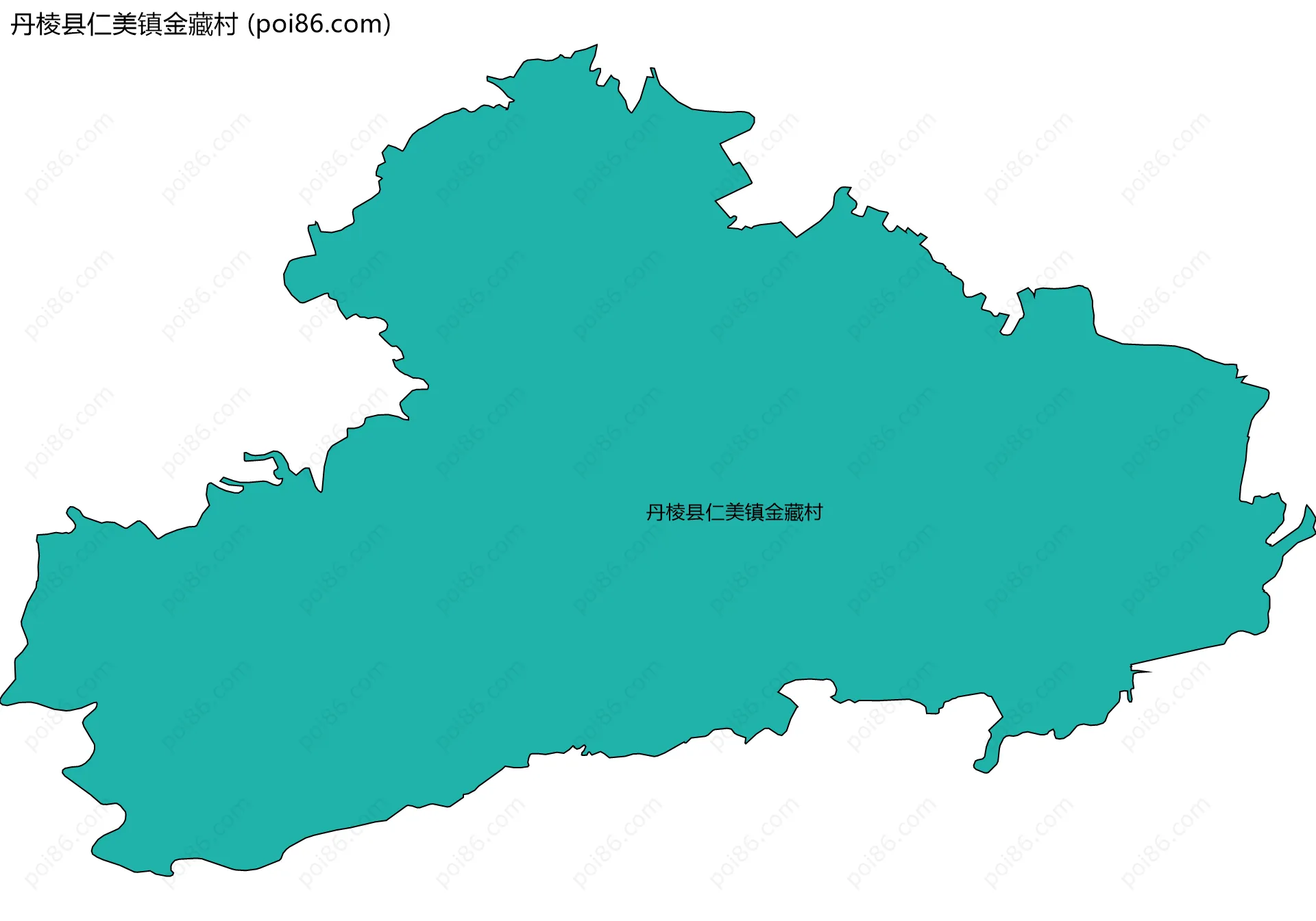 丹棱县仁美镇金藏村边界地图