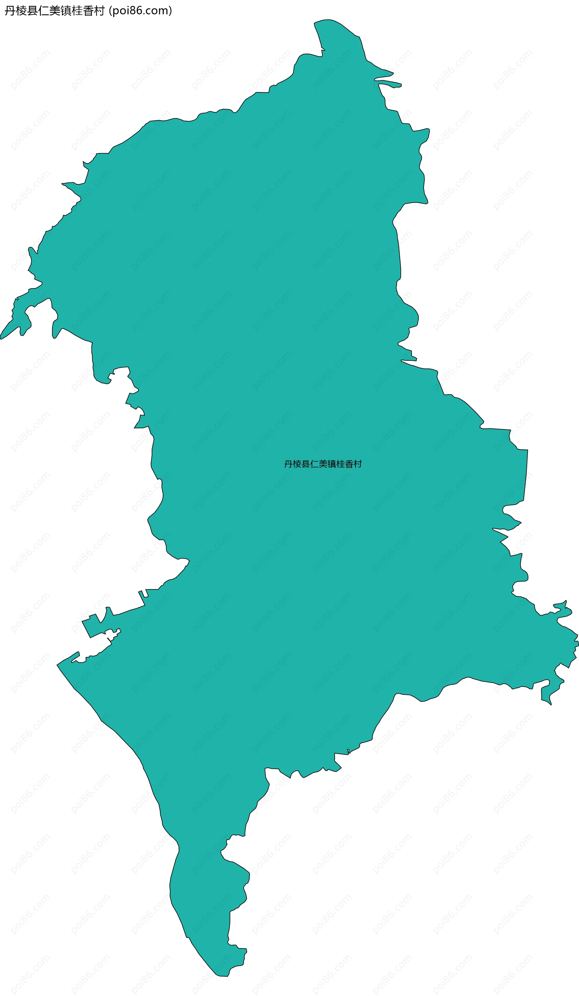 丹棱县仁美镇桂香村边界地图