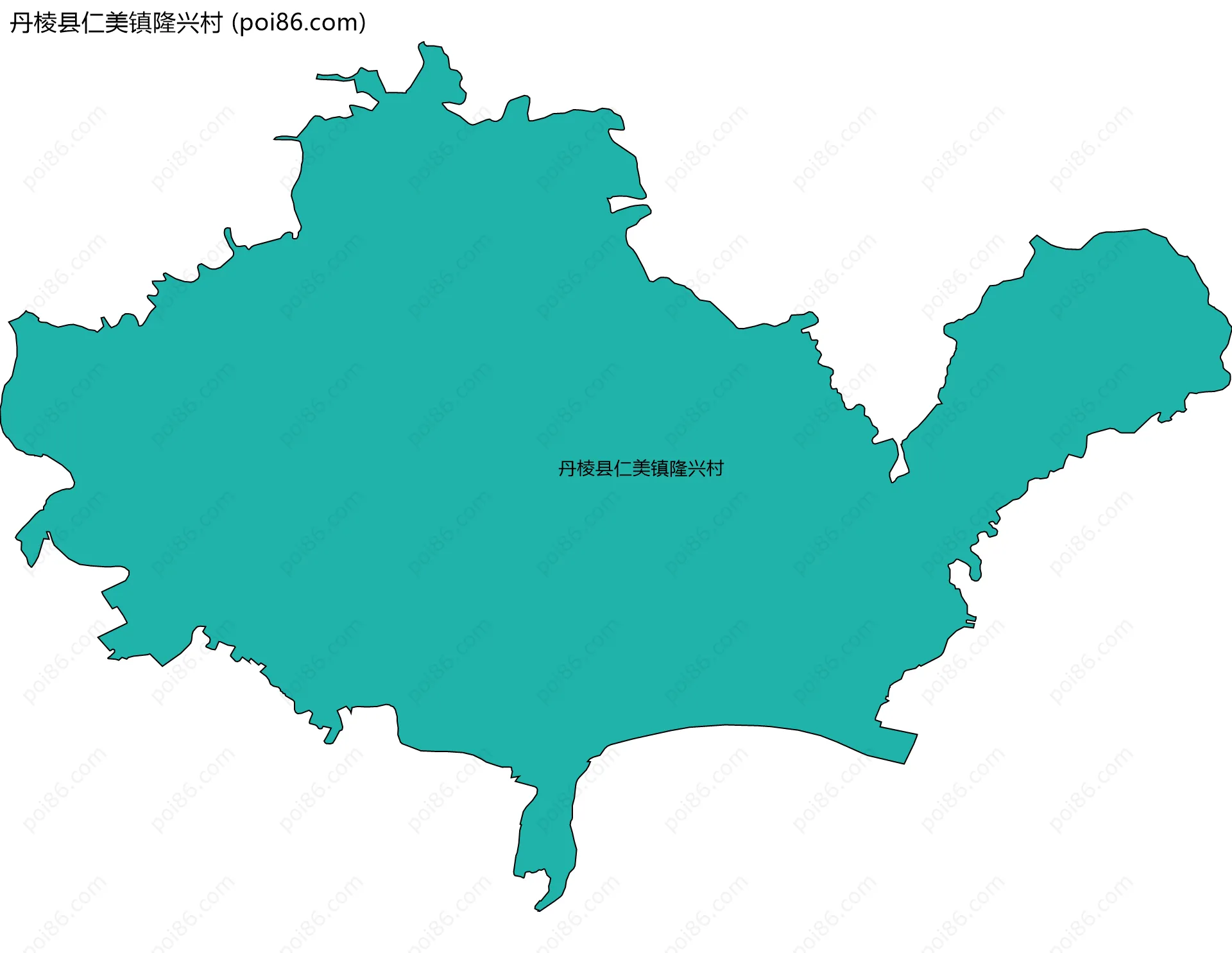 丹棱县仁美镇隆兴村边界地图