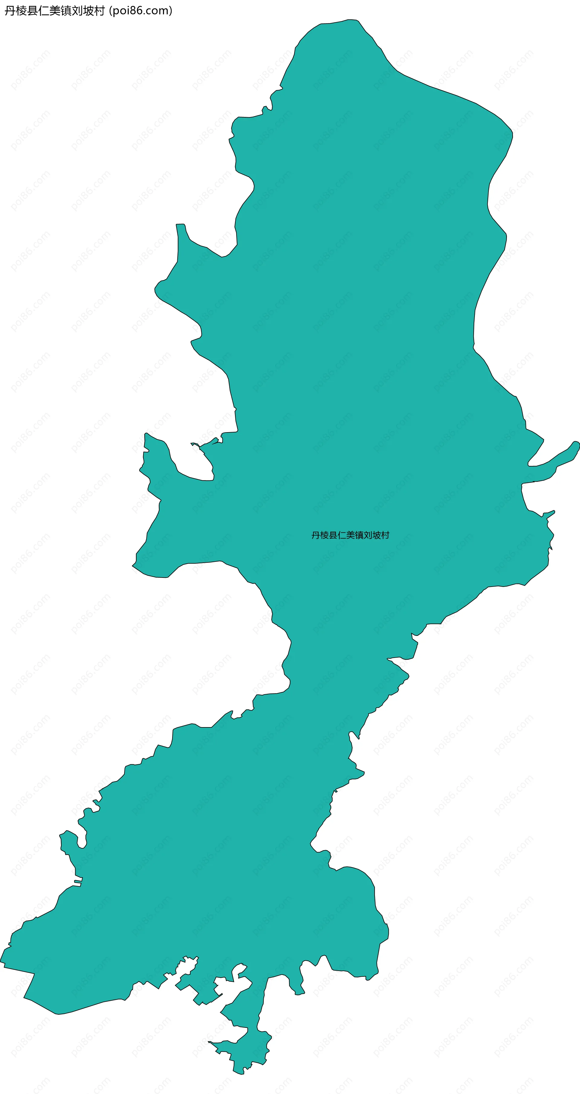 丹棱县仁美镇刘坡村边界地图