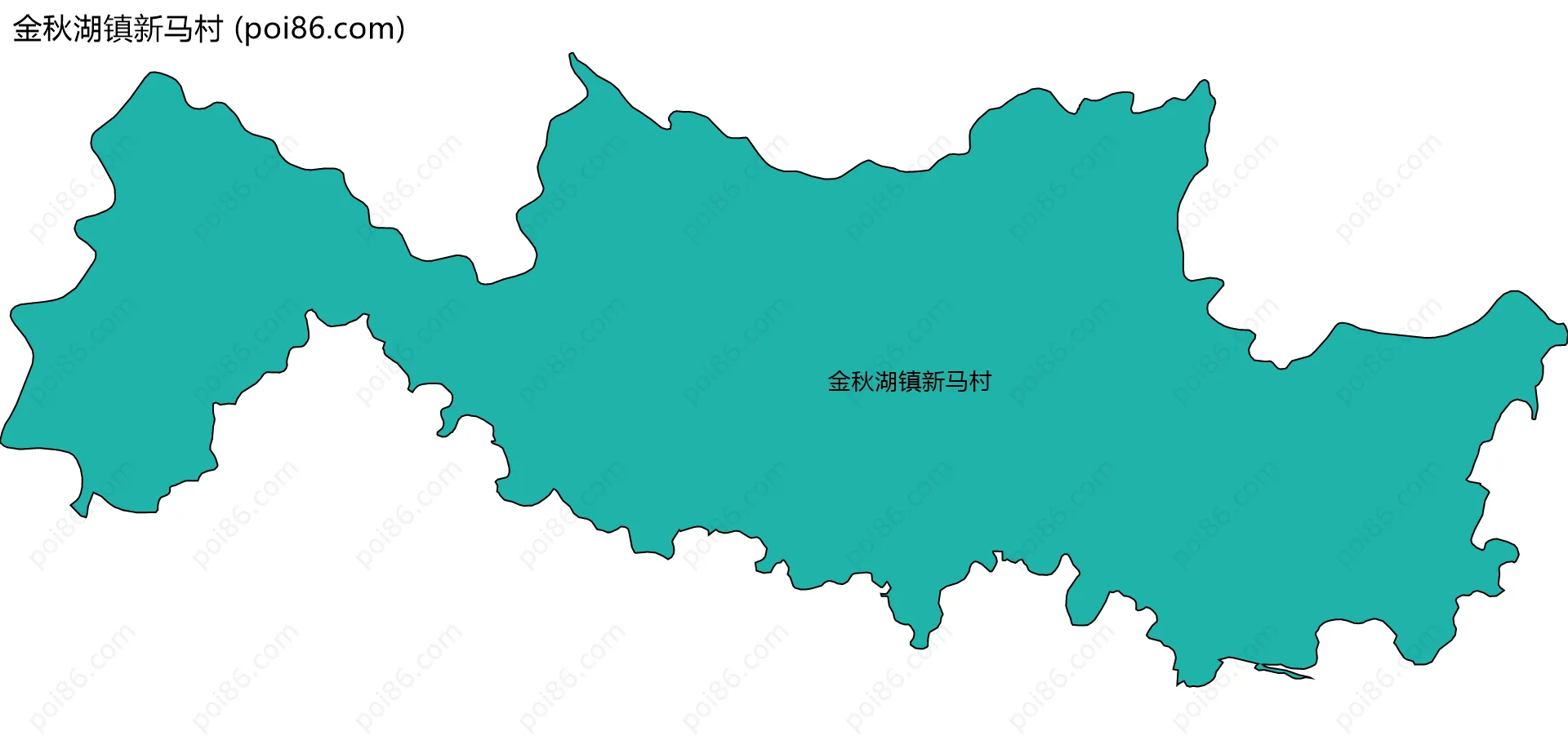 金秋湖镇新马村边界地图