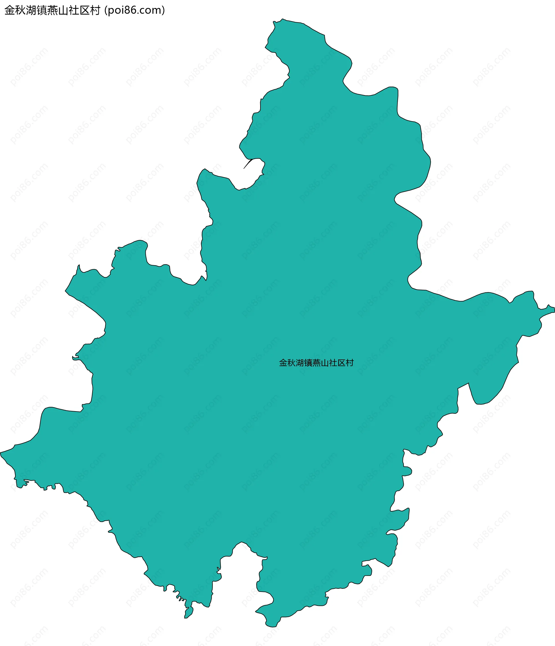 金秋湖镇燕山社区村边界地图