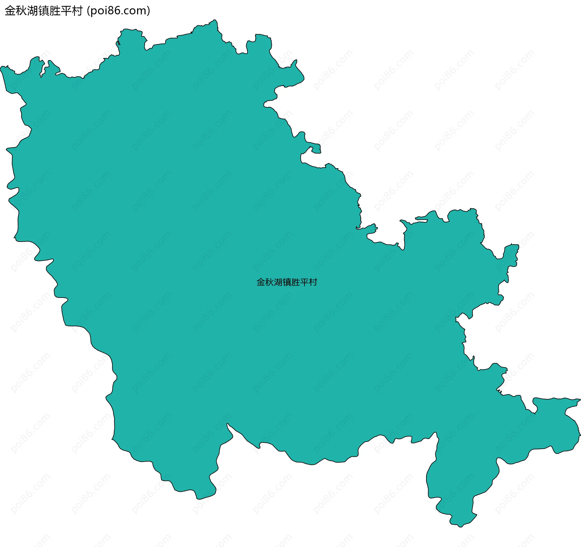 金秋湖镇胜平村边界地图