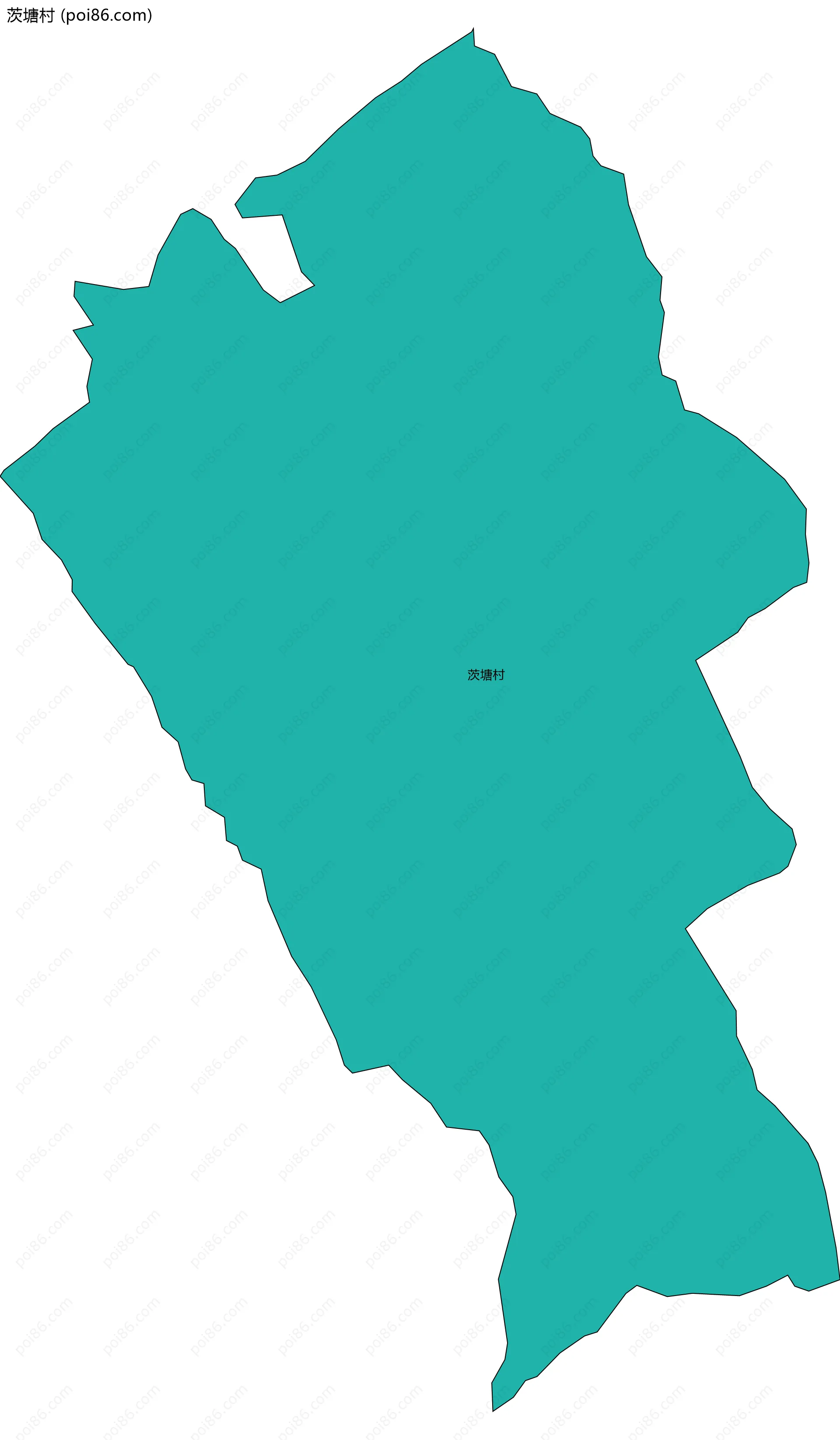 茨塘村边界地图