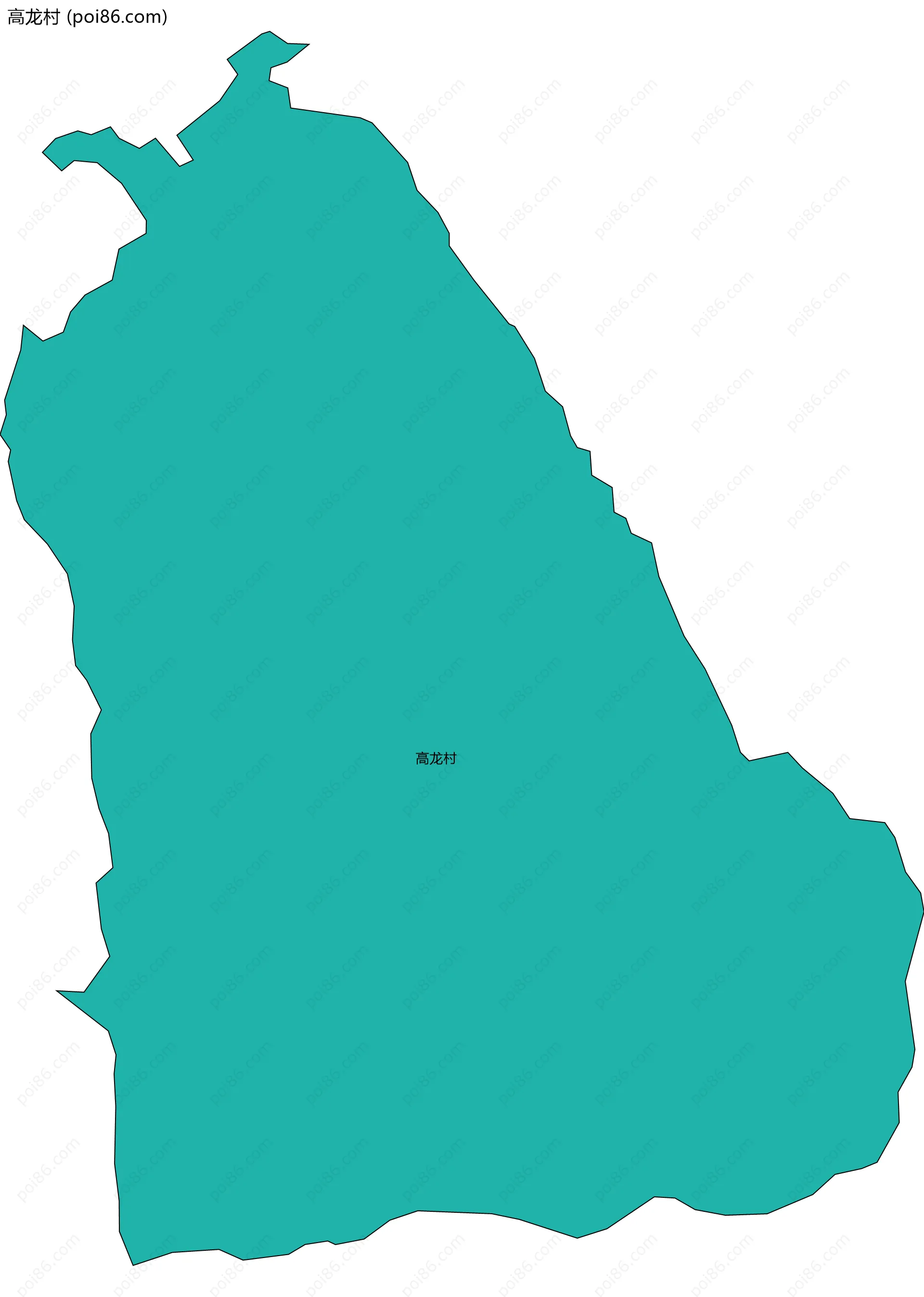 高龙村边界地图