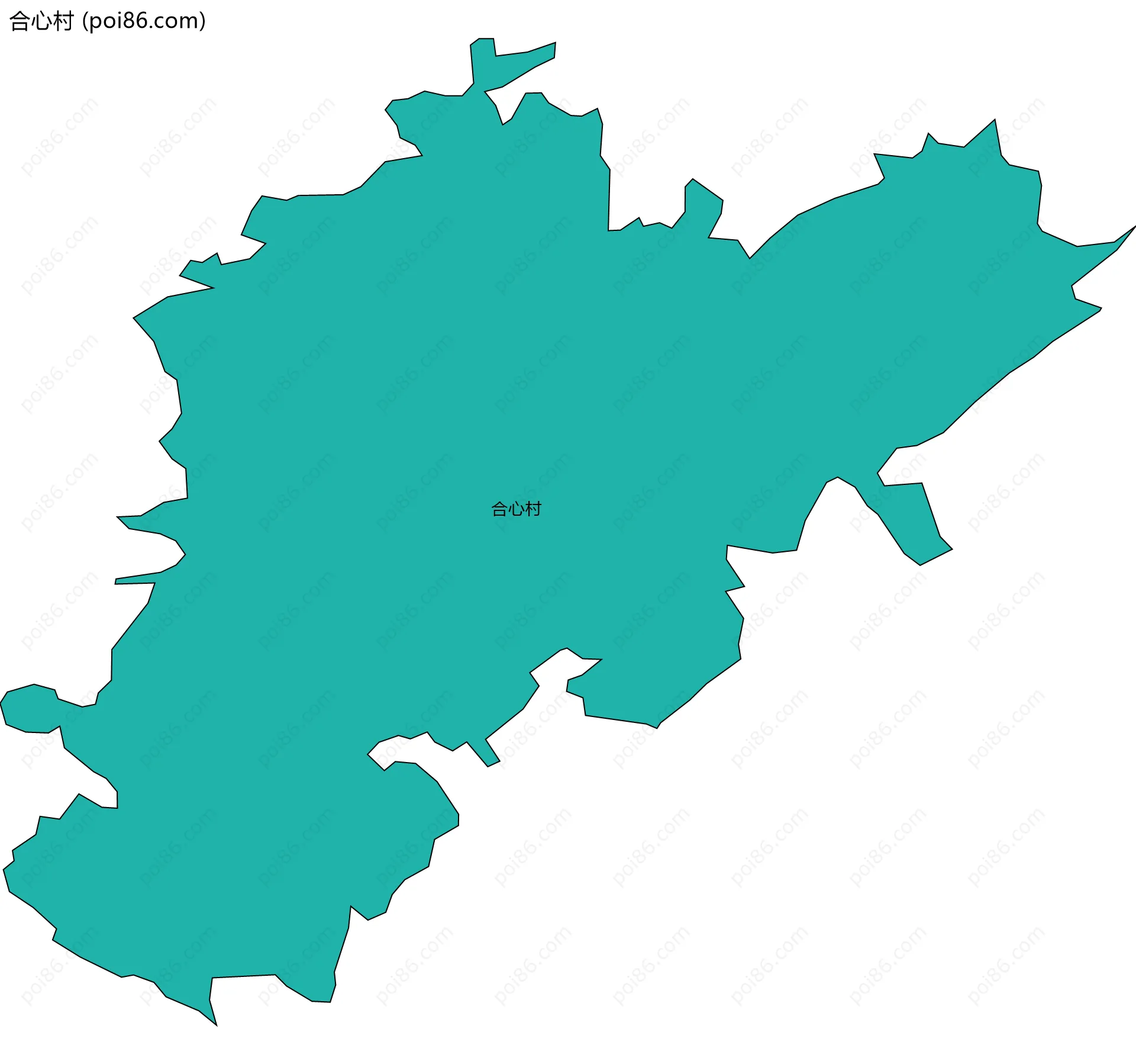 合心村边界地图