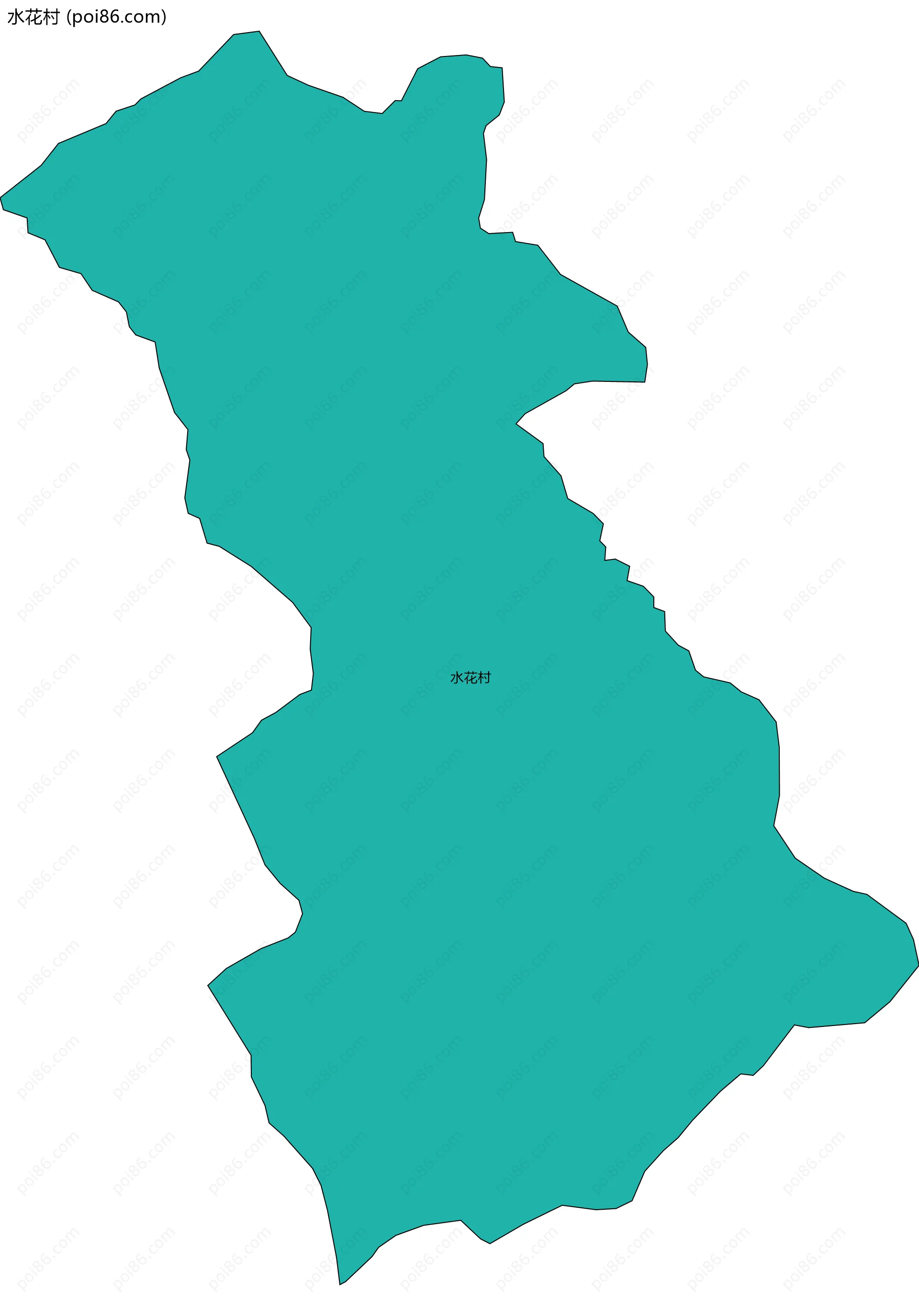 水花村边界地图